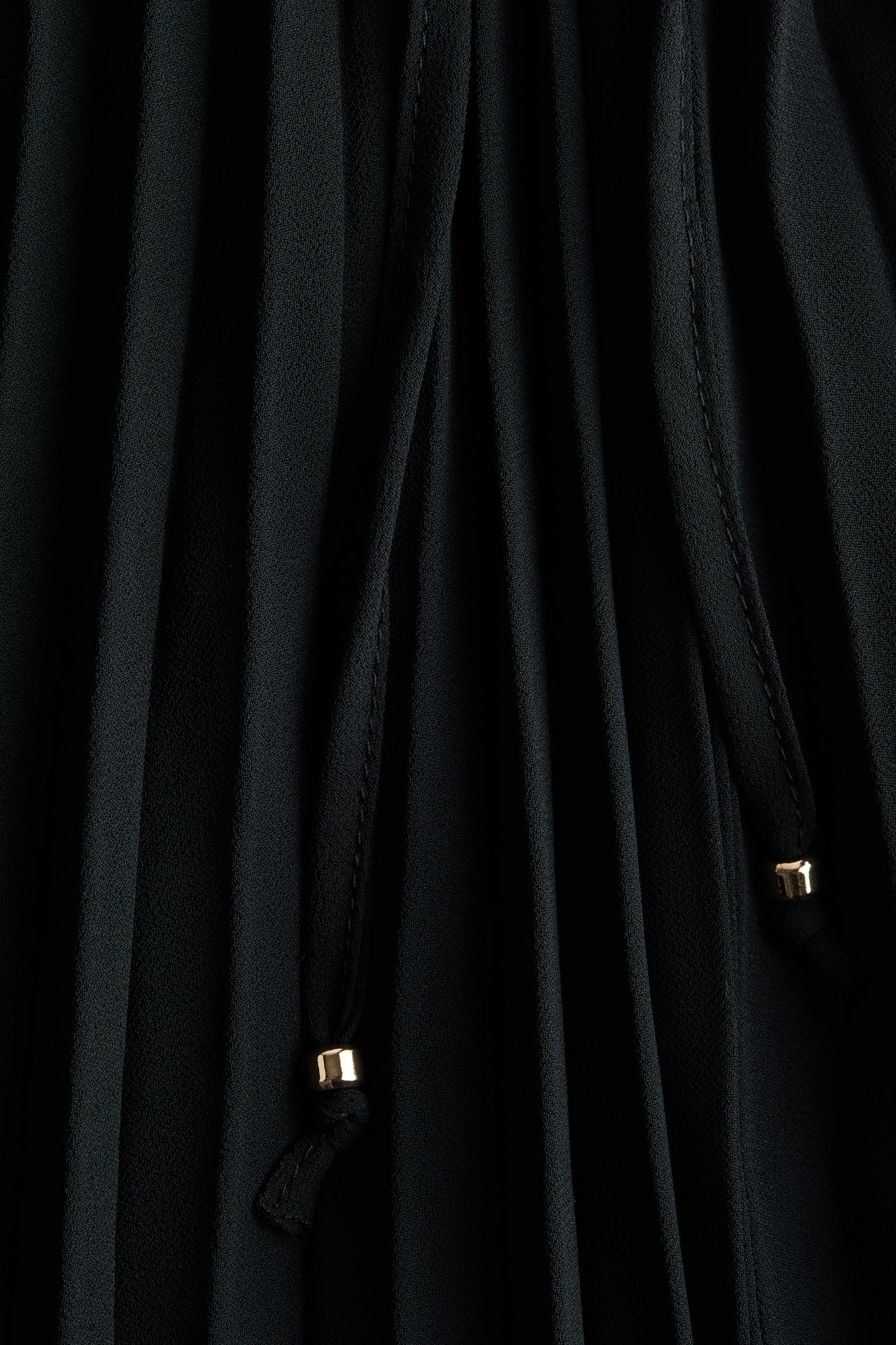 Falda plisada de chifón - Negro - 2