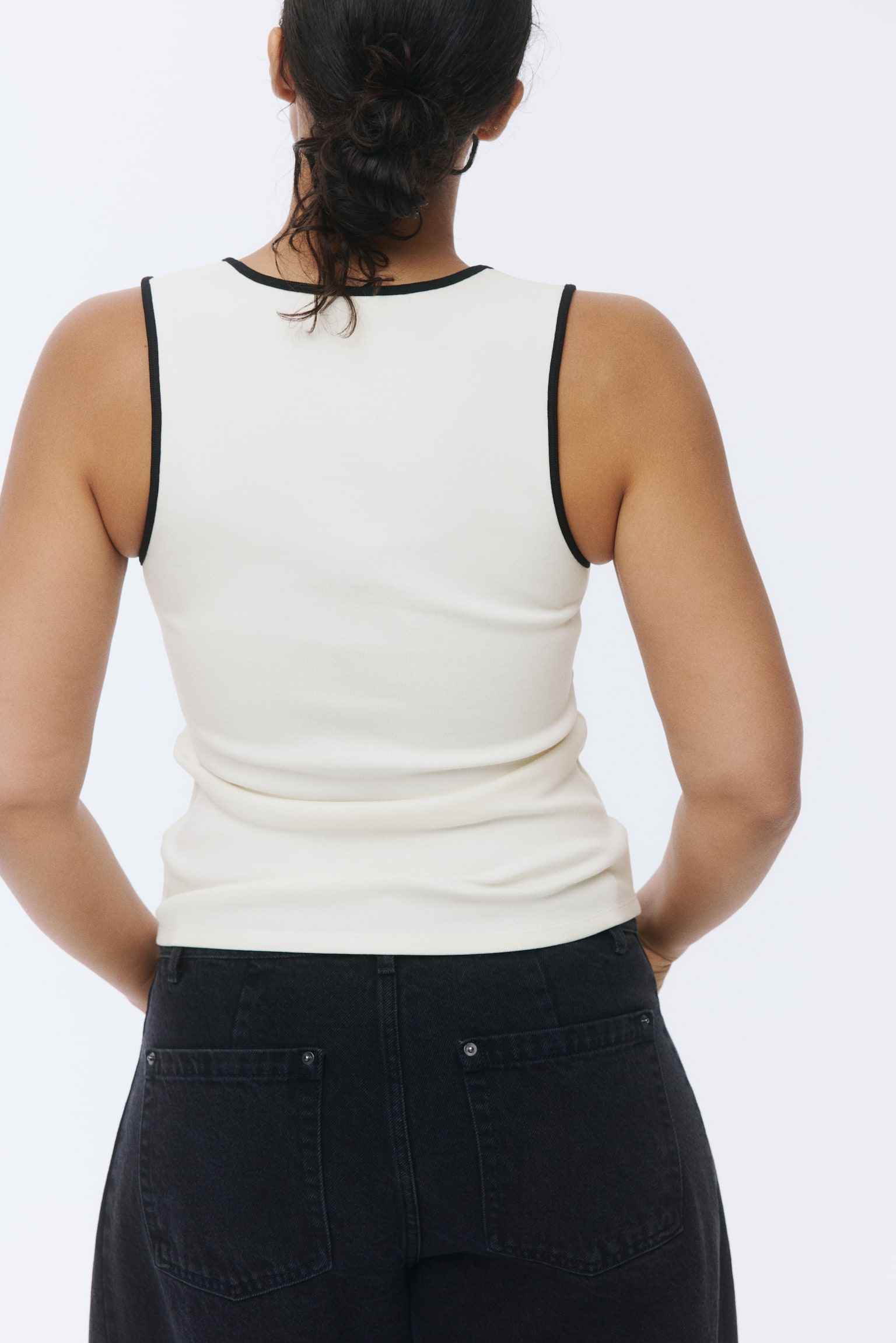 Ribbed cotton vest top - 3