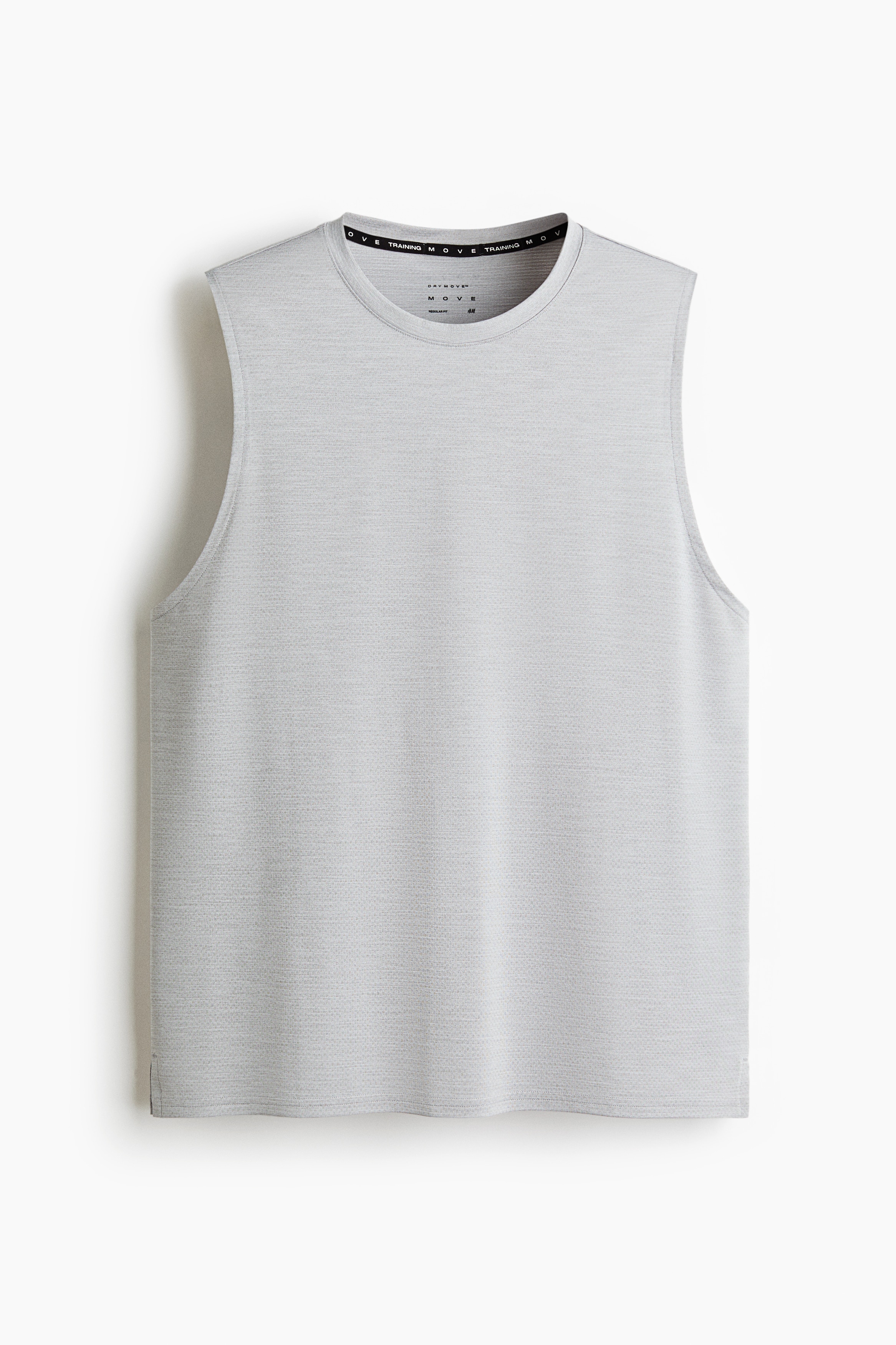 Kolsuz Spor Üstü Regular Fit DryMove™ - Açık gri/Siyah