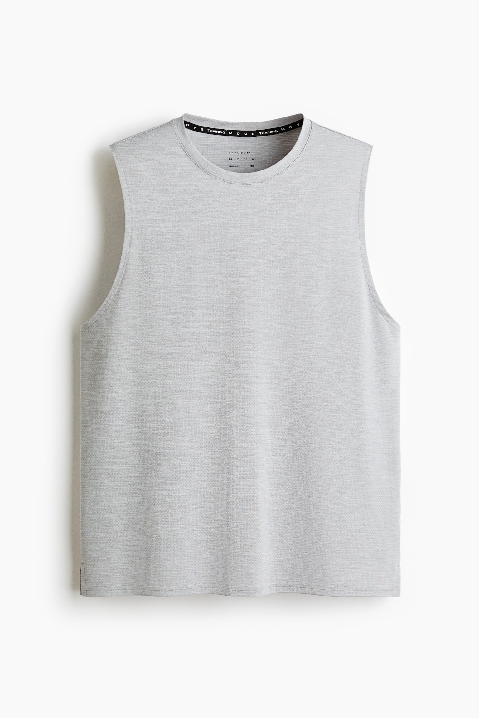 レギュラーフィット スポーツタンクトップ DryMove™ - ライトグレー/ブラック