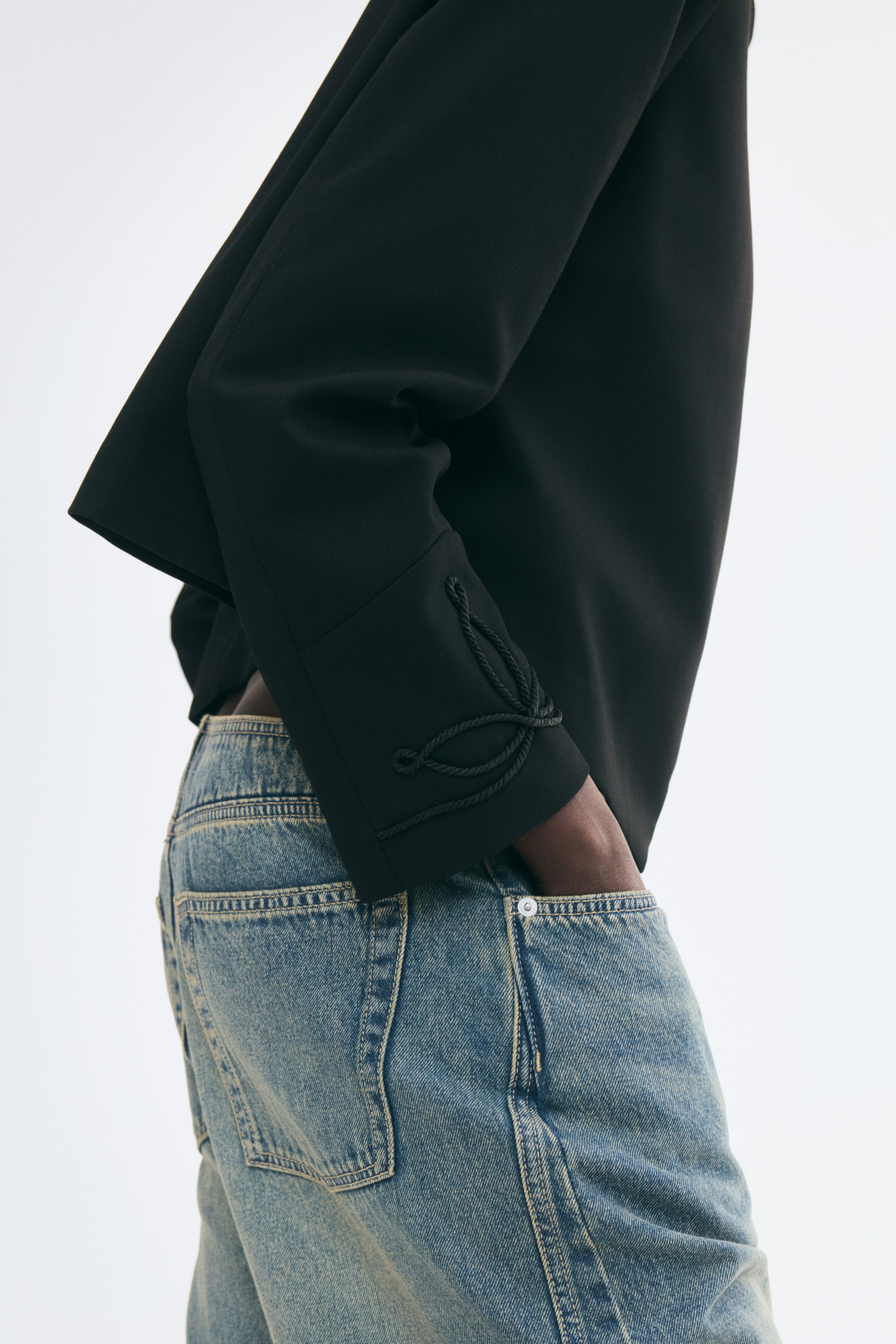 Short Rope-Detail Jacket