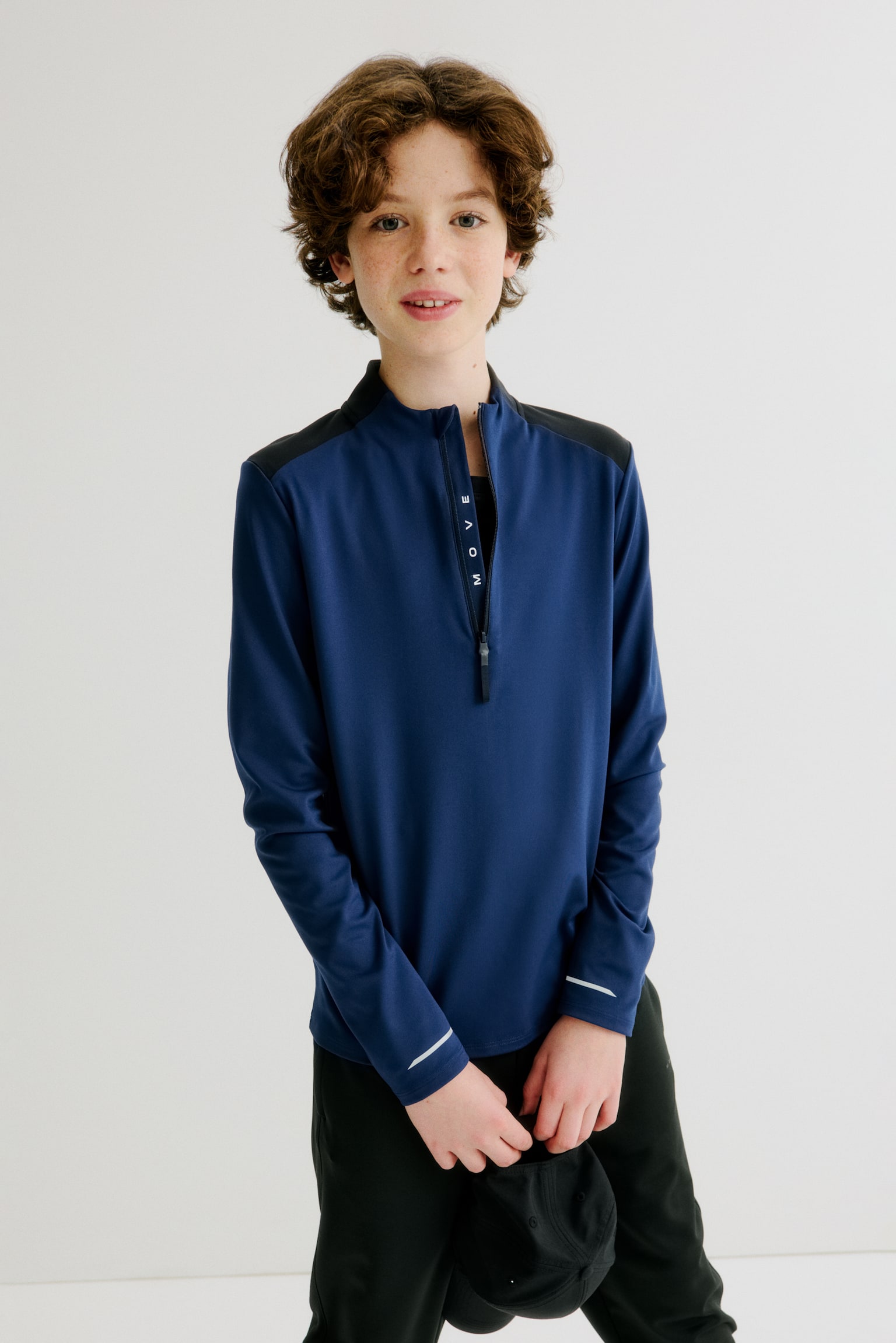 Mid layer football top with DryMove™ - Dark blue/Black - 1