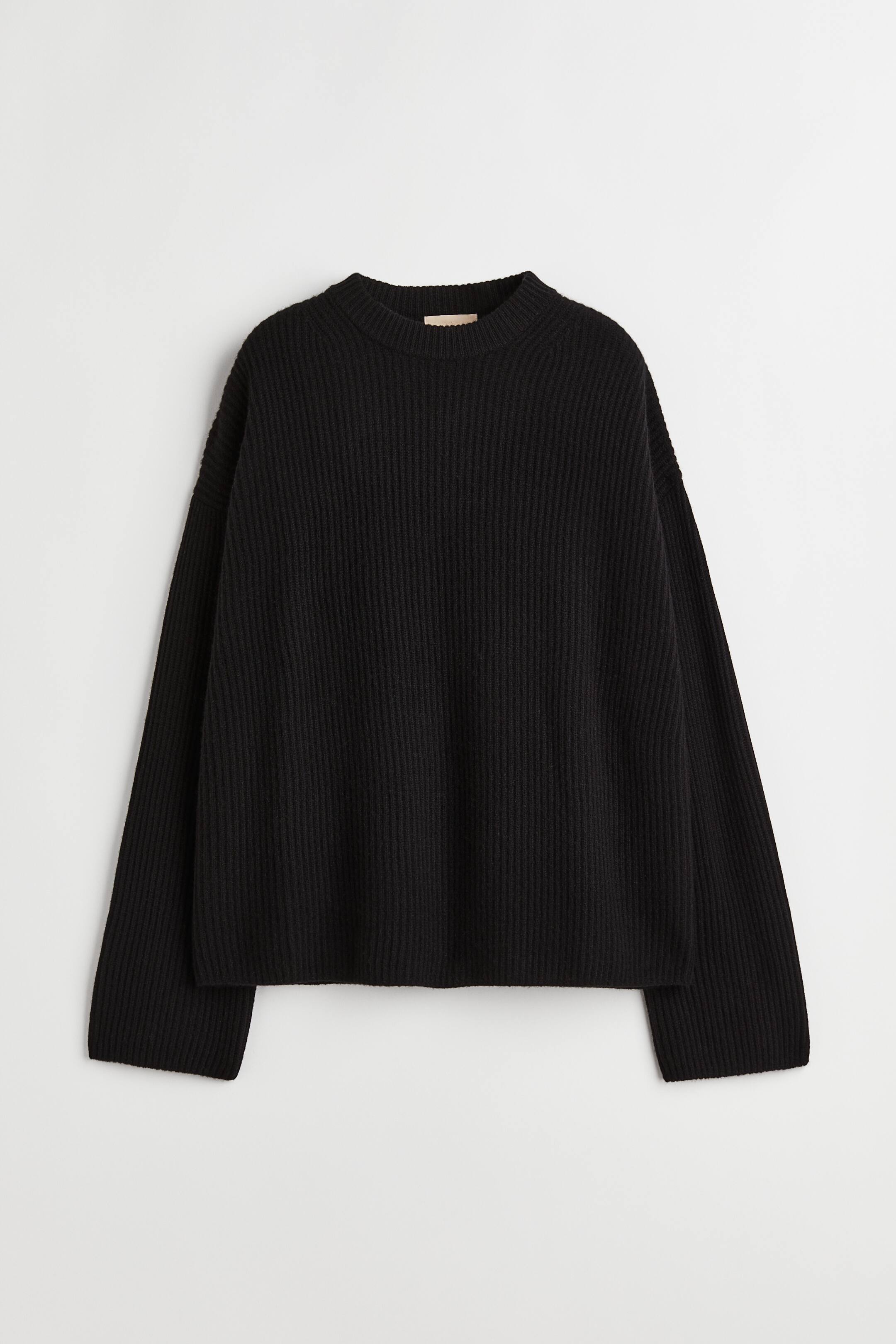 查看大圖: 喀什米爾羊毛套衫 - 黑色 - Ladies | H&M 1