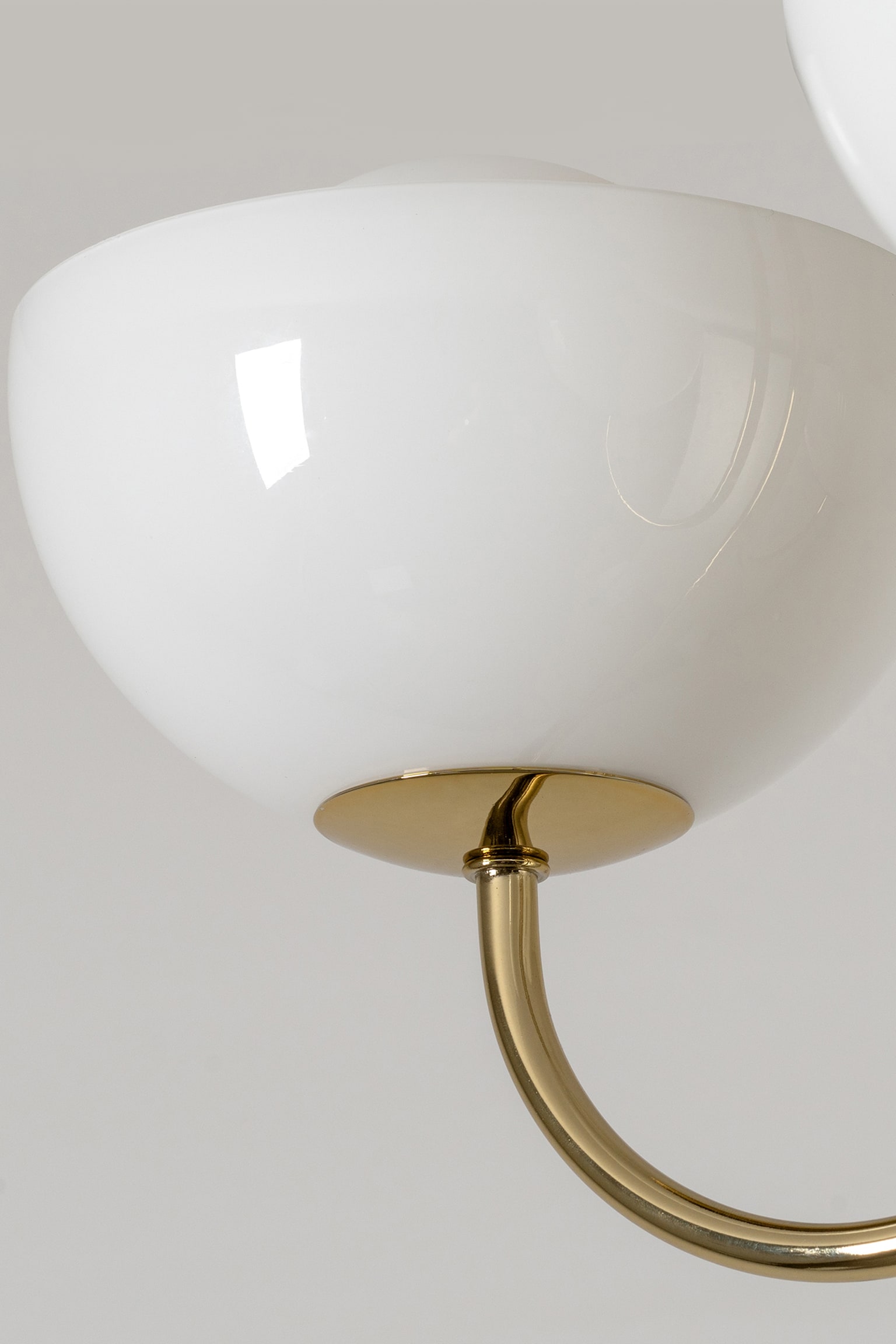 Glass Bowl Ceiling Light - Gold/Red - 6