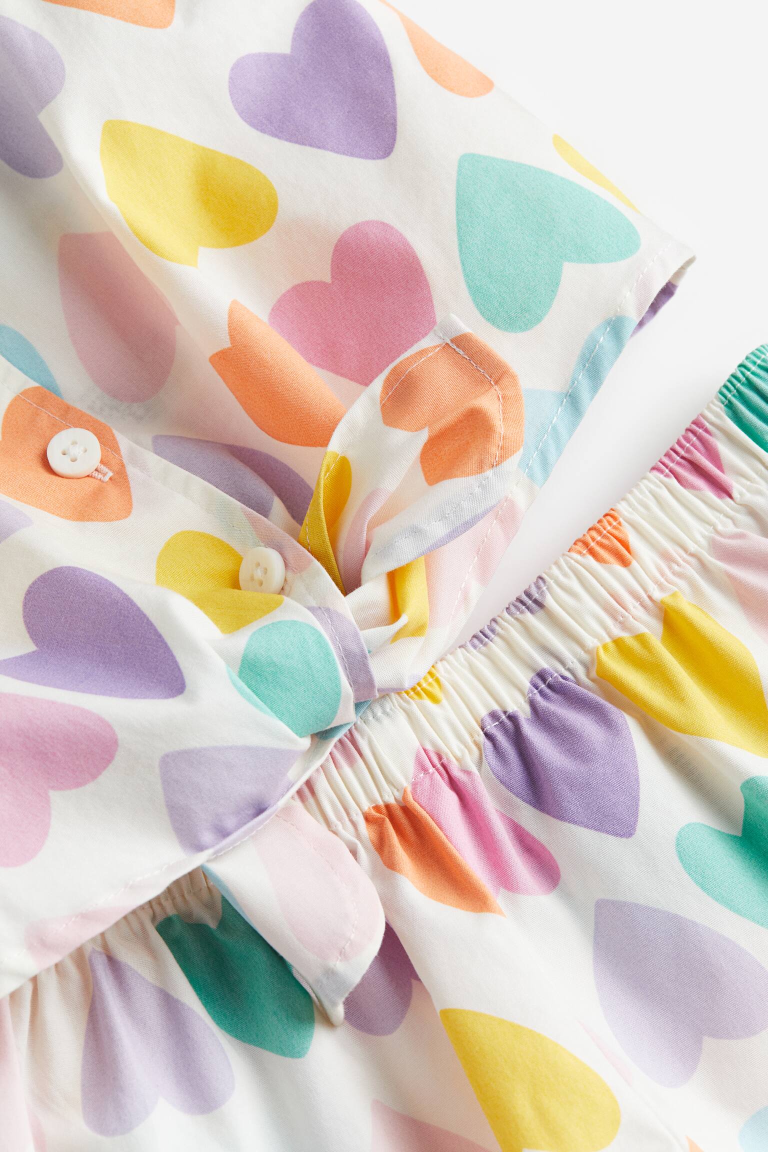 Bộ 2 món có hoa văn - Màu trắng/Trái tim - 2