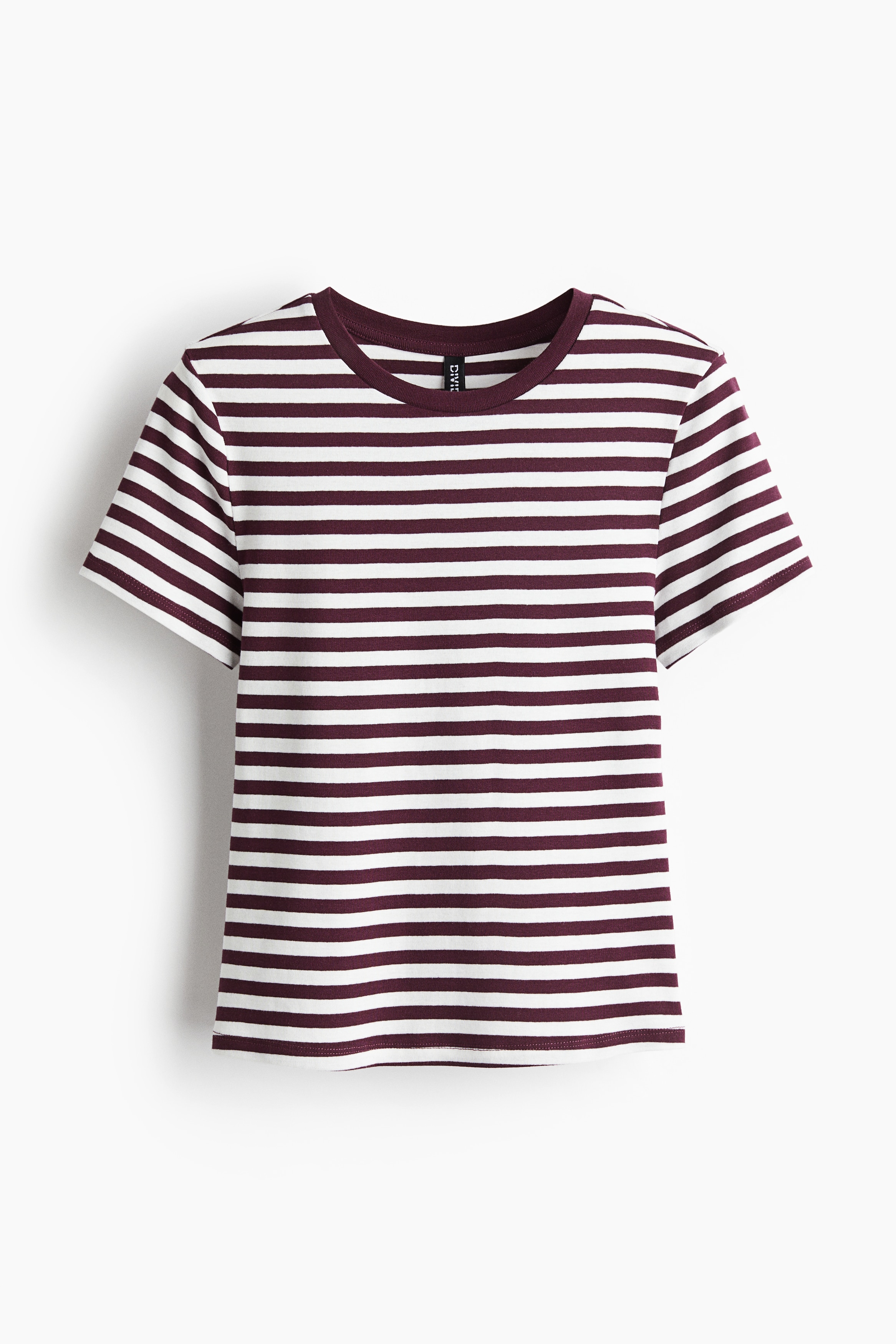 Cotton T-shirt - Burgundy/Striped/White/Paris/Light blue/Quartier Latin