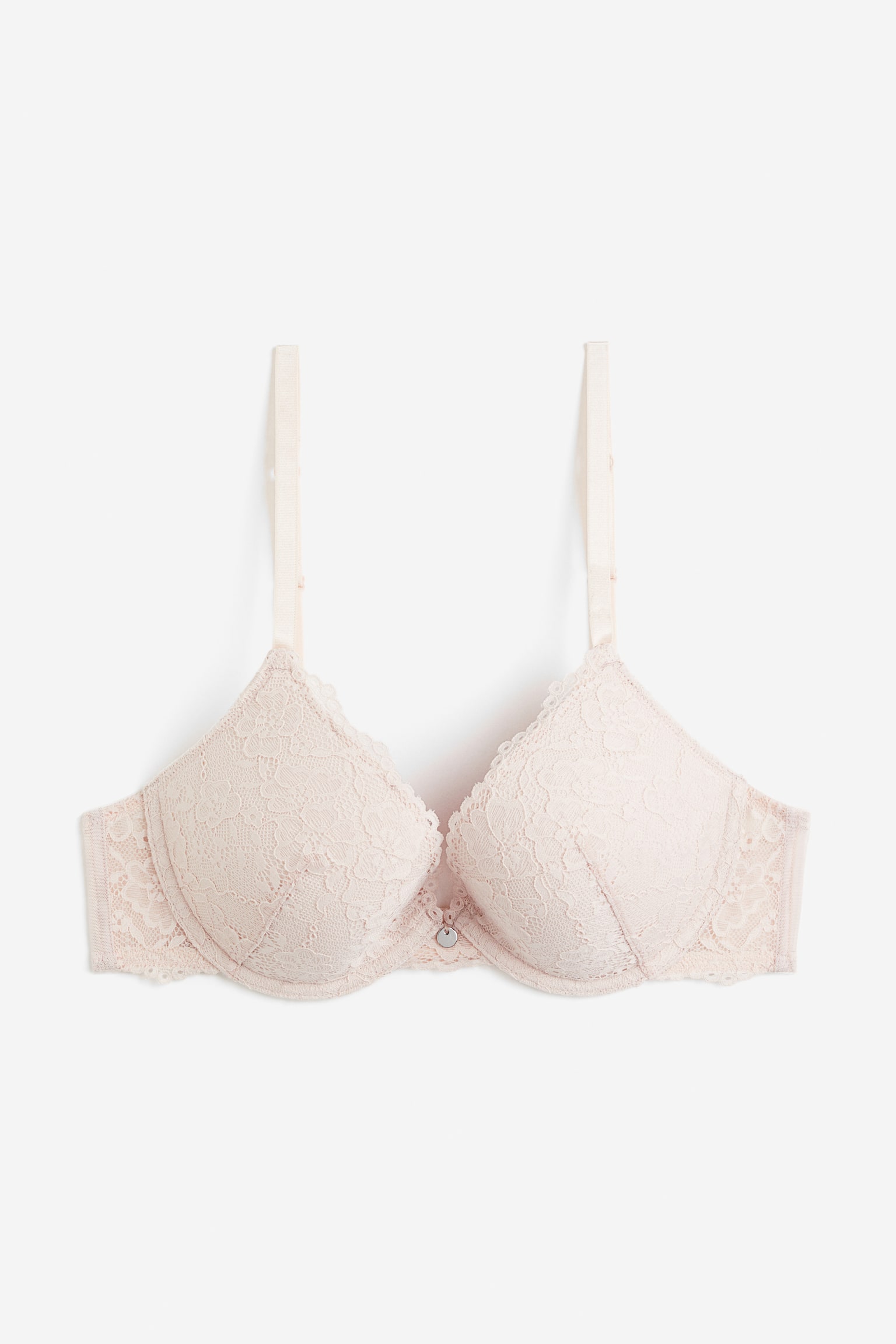 Lace push-up bra - Powder pink/Light turquoise/Dark grey/Black/Light dusty blue/White - 1