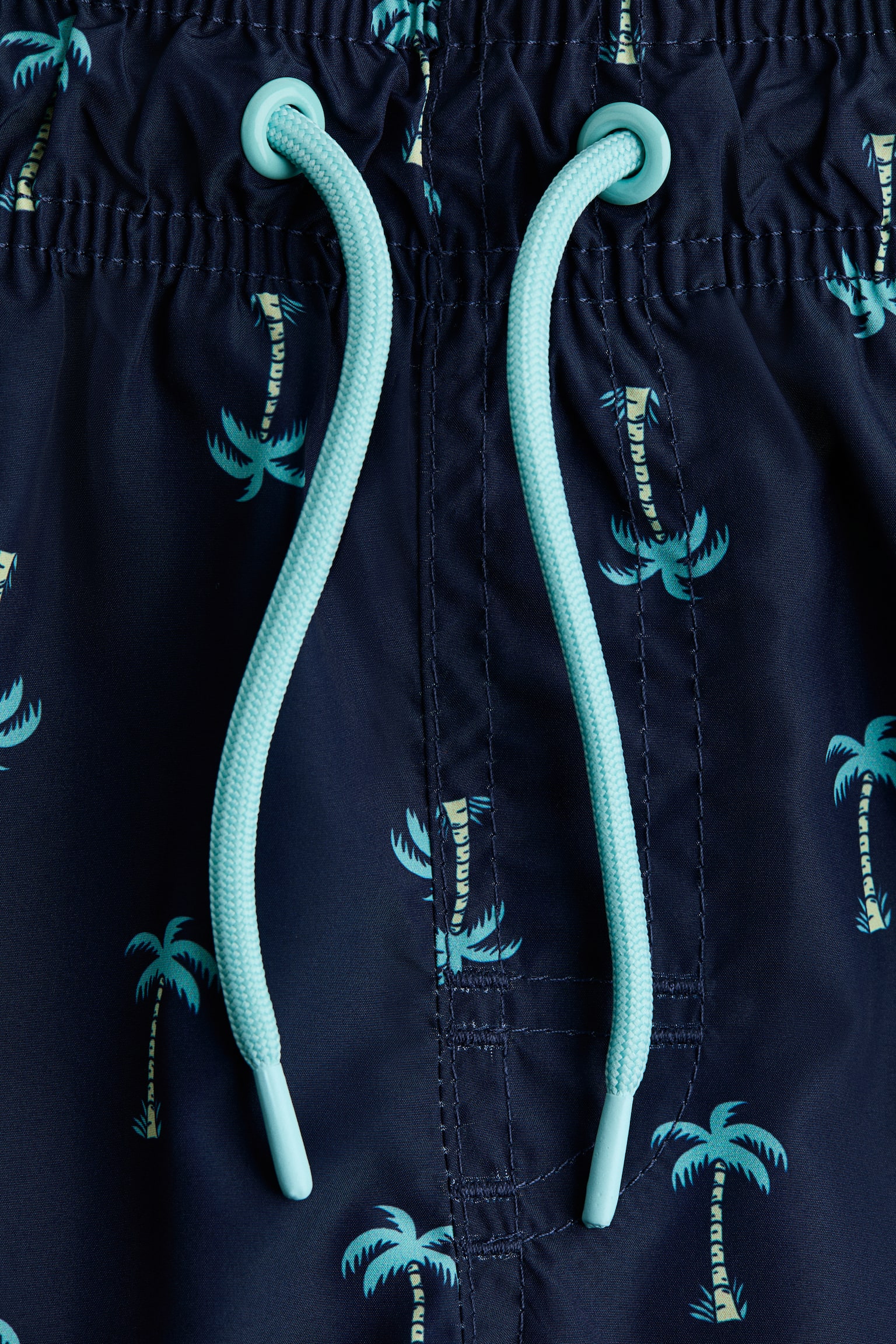 Gemusterte Badeshorts - Marineblau/Palmen/Blau/Meer/Schwarz/Batikmuster/Blau/Farbverlauf/Mattblau/Gemustert - 2