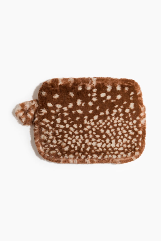 Fluffy laptop case - Brown/Spotted - 1