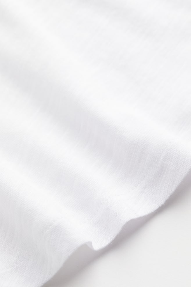 T-shirt i modalmiks - Hvit/Sort/Marineblå/Hvit stripet - 6