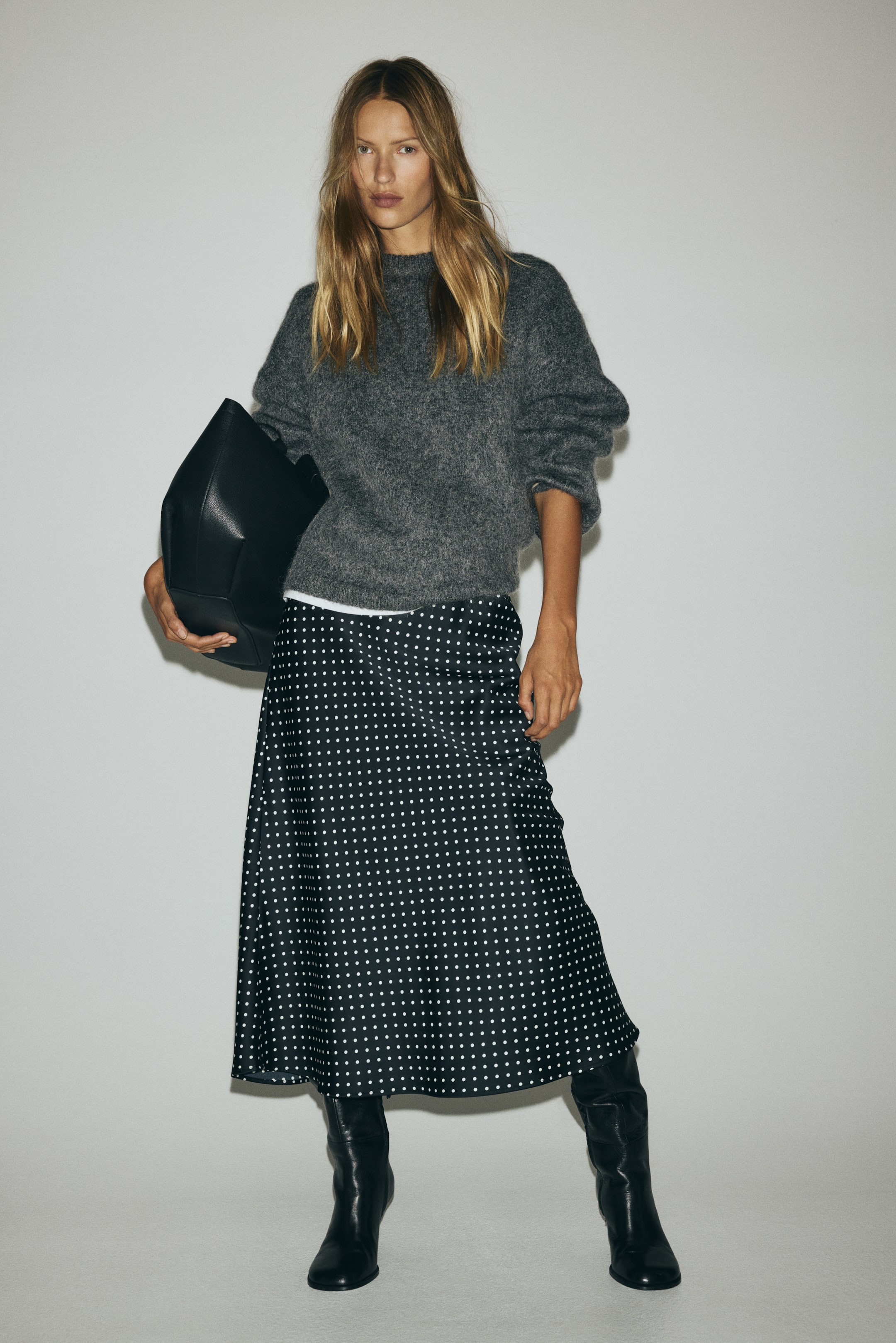 Grotere afbeelding bekijken: Midirok - Zwart/stippen - DAMES | H&M NL 4