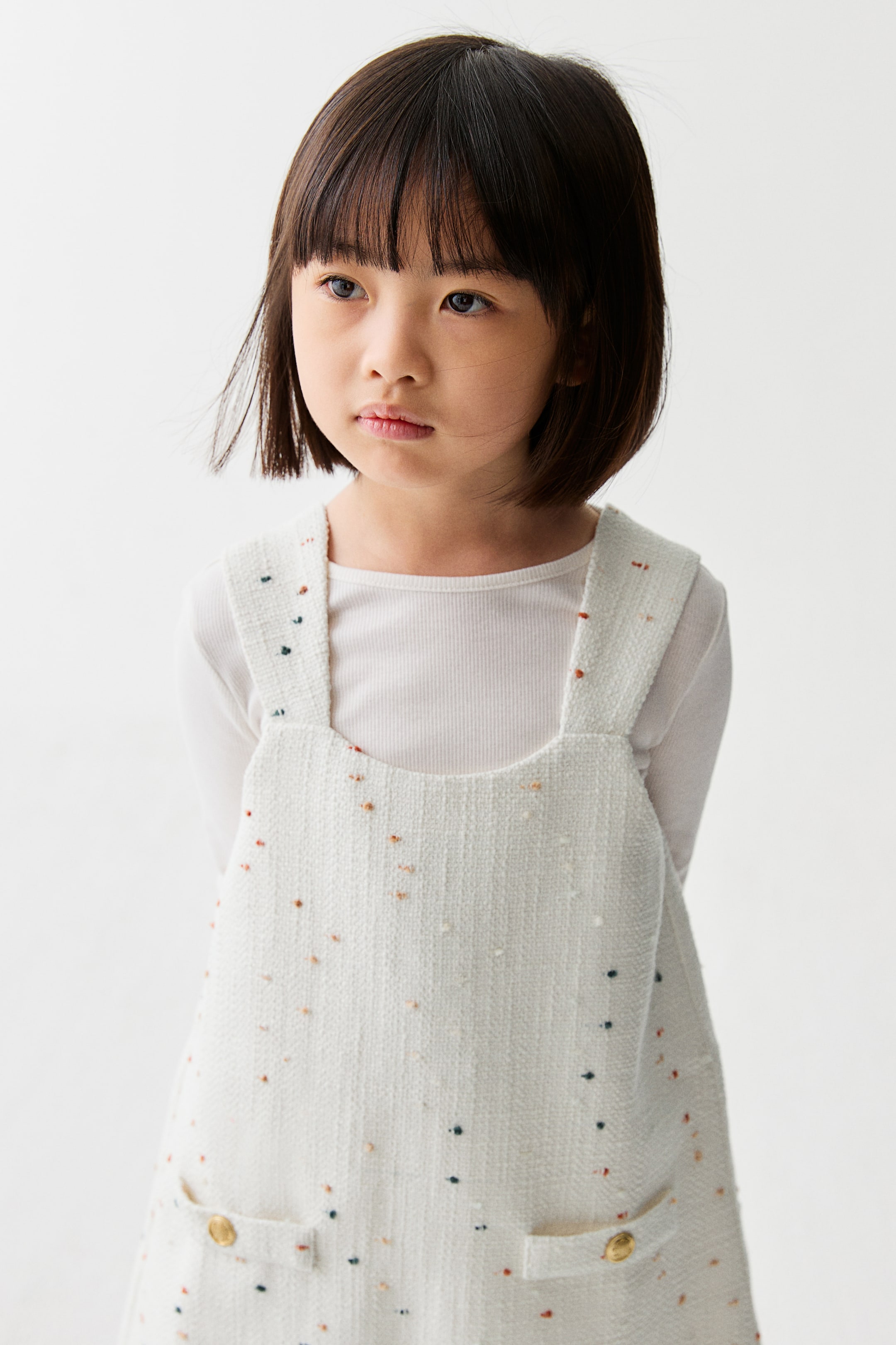 拡大画像を表示: ブークレシフトドレス - ホワイト／ドット - Kids | H&M JP 2