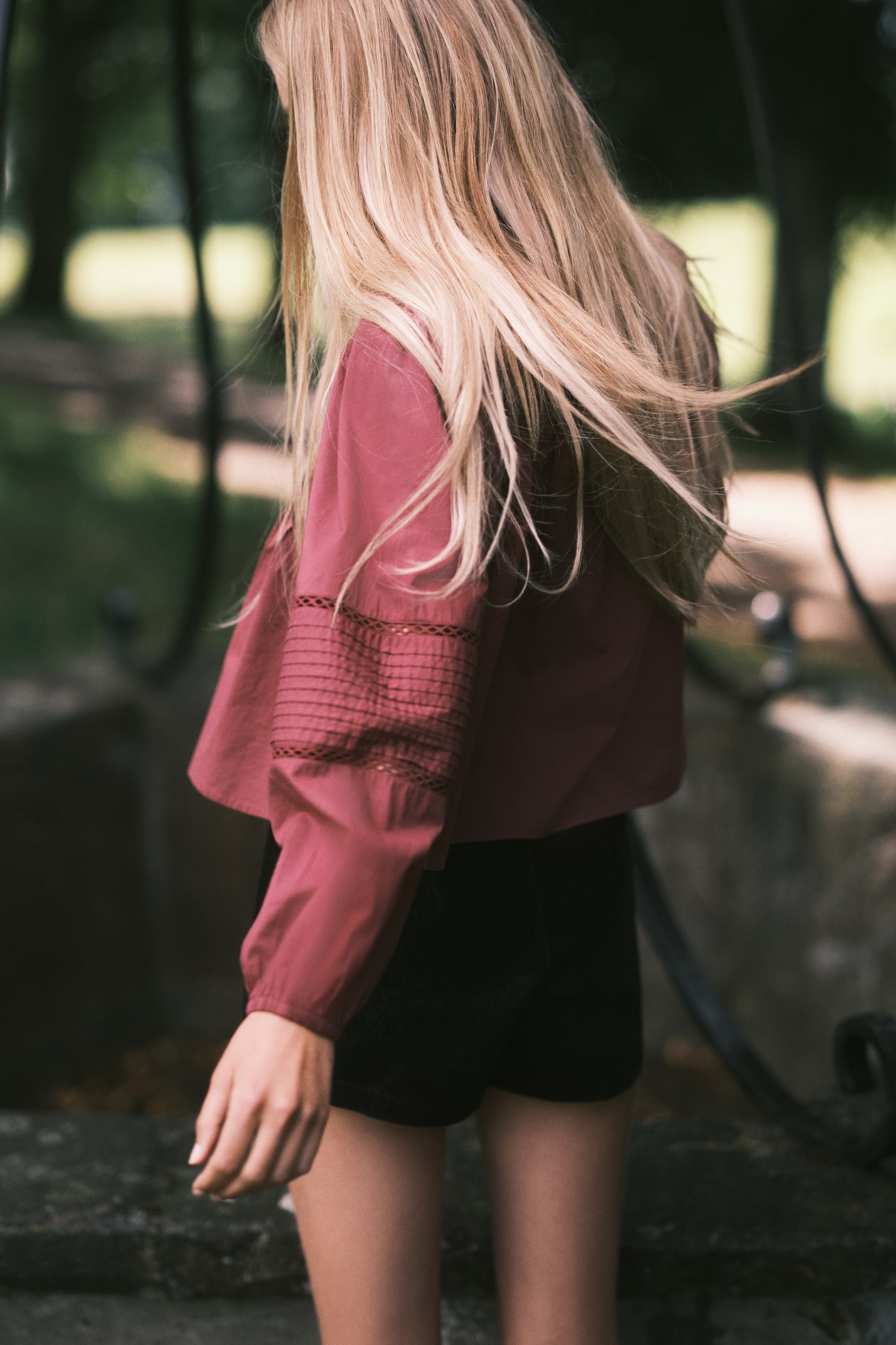 Pintucked Cotton Blouse - image 5