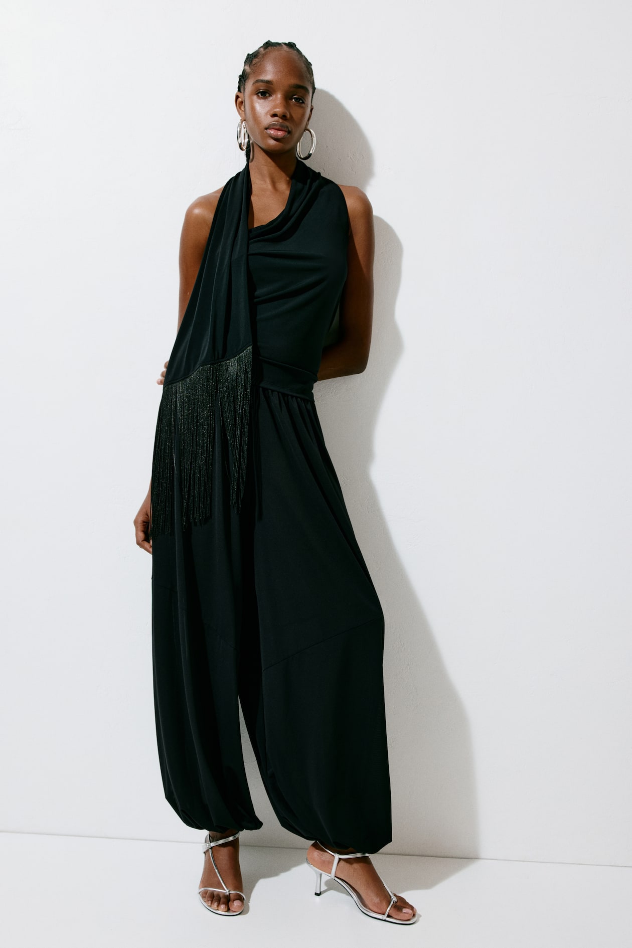 Scarf-Collar One-Shoulder Top - image 4