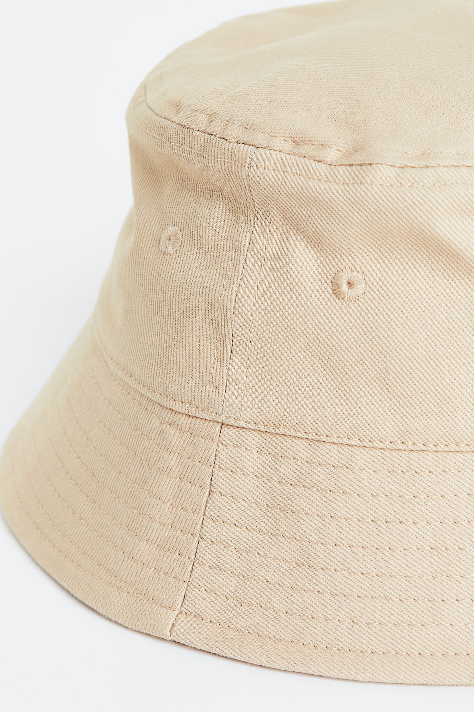 Cotton bucket hat - Beige/White/Black - 2