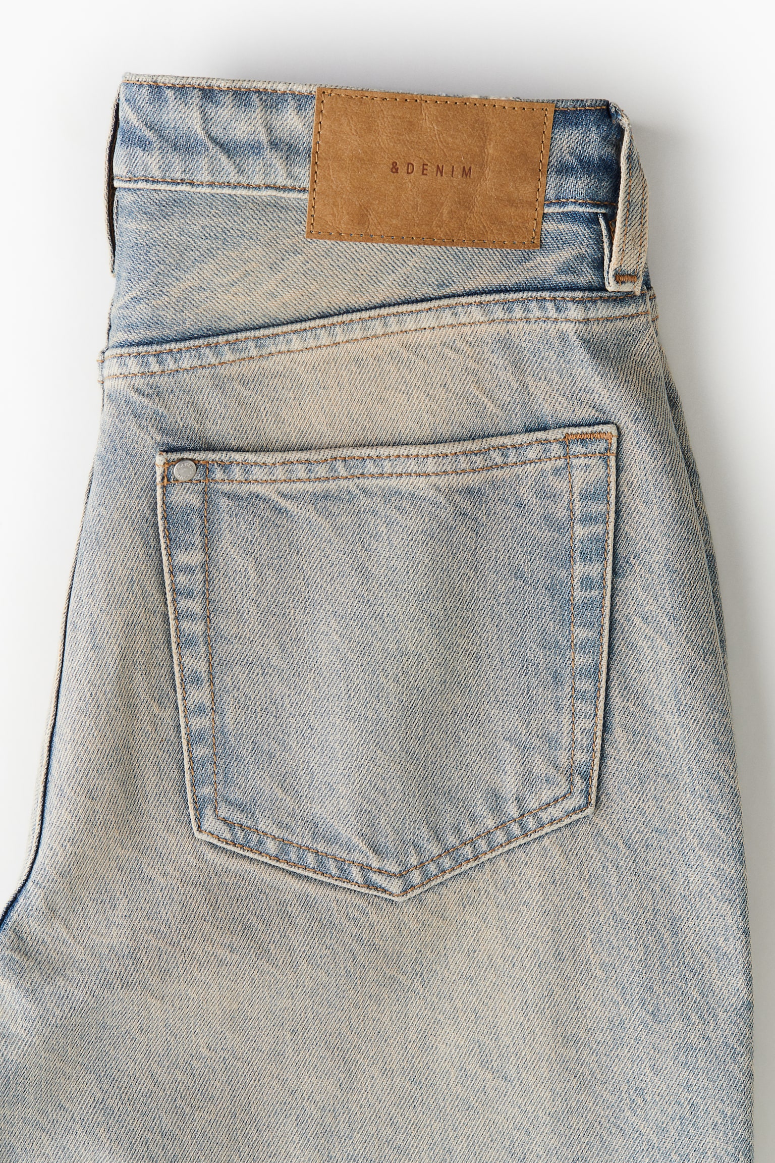 Straight High Cropped Jeans - Pale denim blue/Black/White/Light denim blue/Pale denim blue - 6