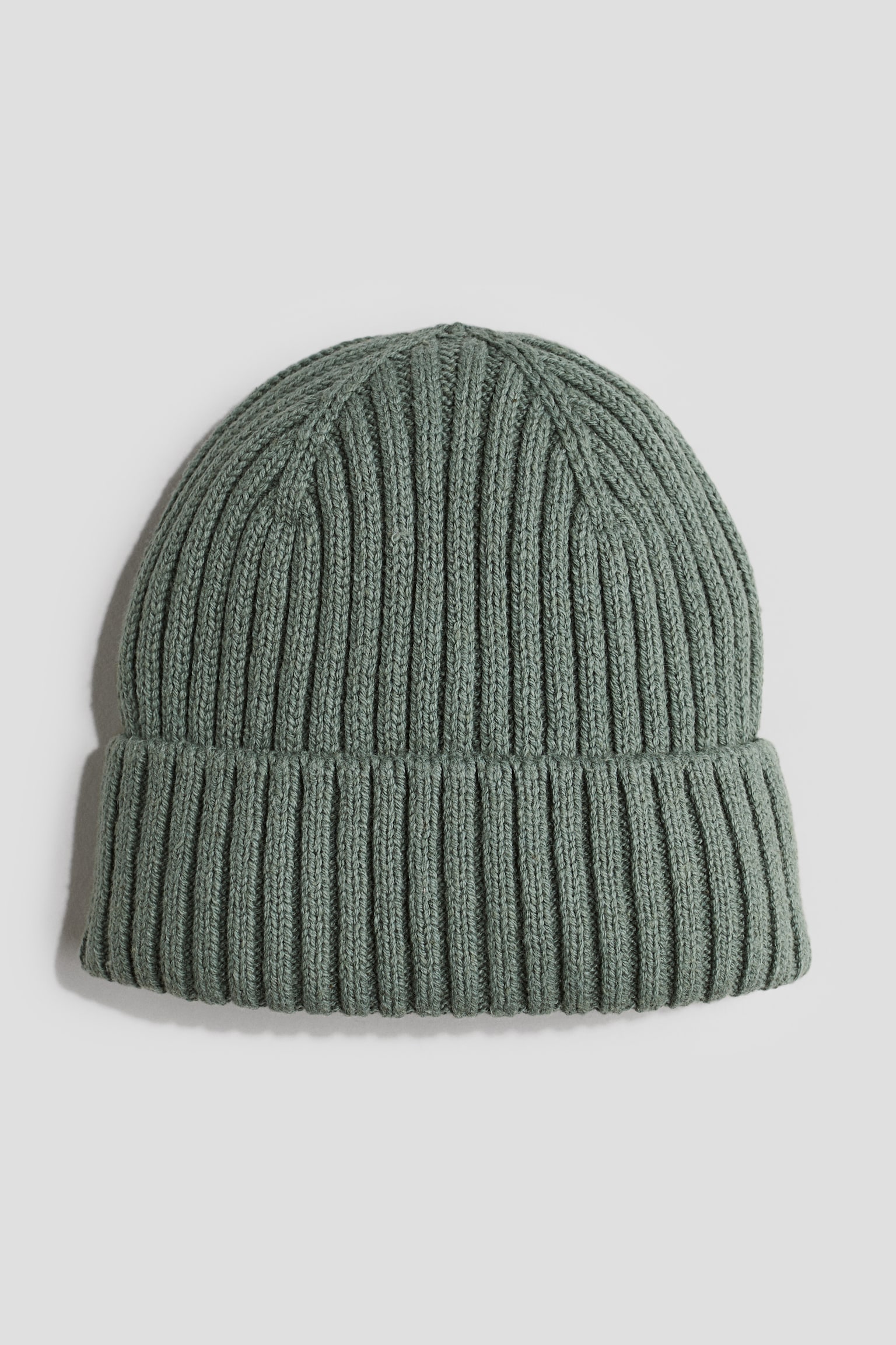 Gorro em malha canelada - Verde/Creme/Bege/Castanho/Preto/Turquesa claro/Azul claro - 1