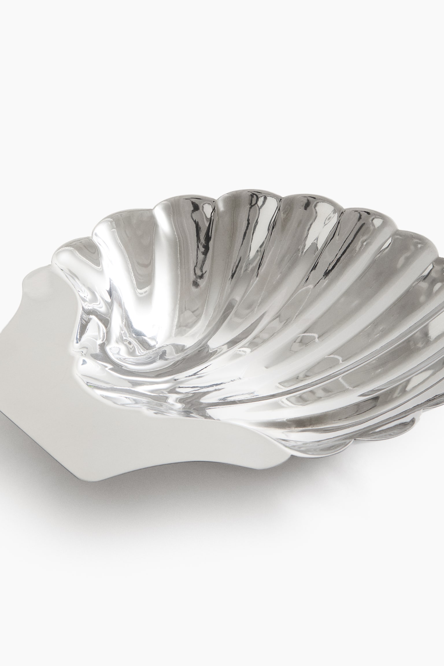 Seashell-shaped serving bowl - Silver-coloured - 5