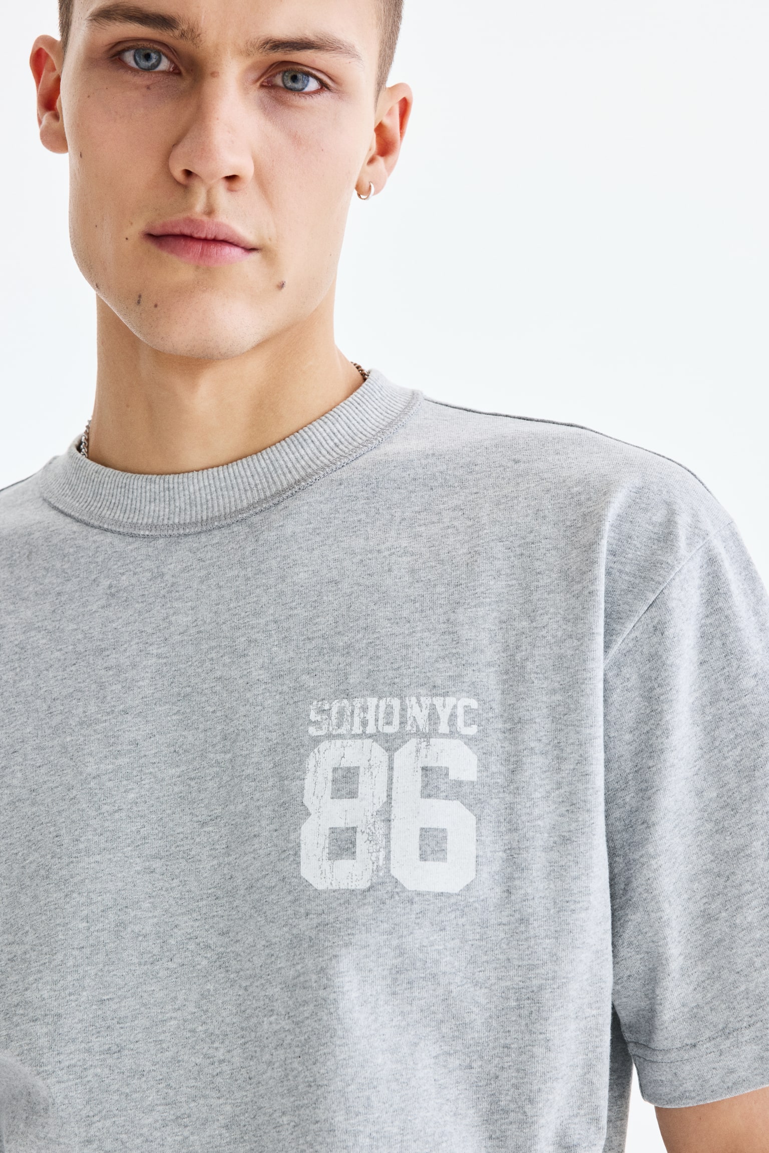 טישירט עם הדפס Loose Fit - אפור בהיר מלאנז'/SoHo NYC/שחור/SoHo NYC/לבן/SoHo Champions/אדום/Sunset/אפור כהה/Rodeo Sunset - 4