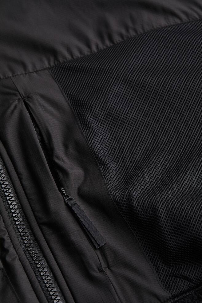 Regular Fit Fleece sports jacket - Black - 4