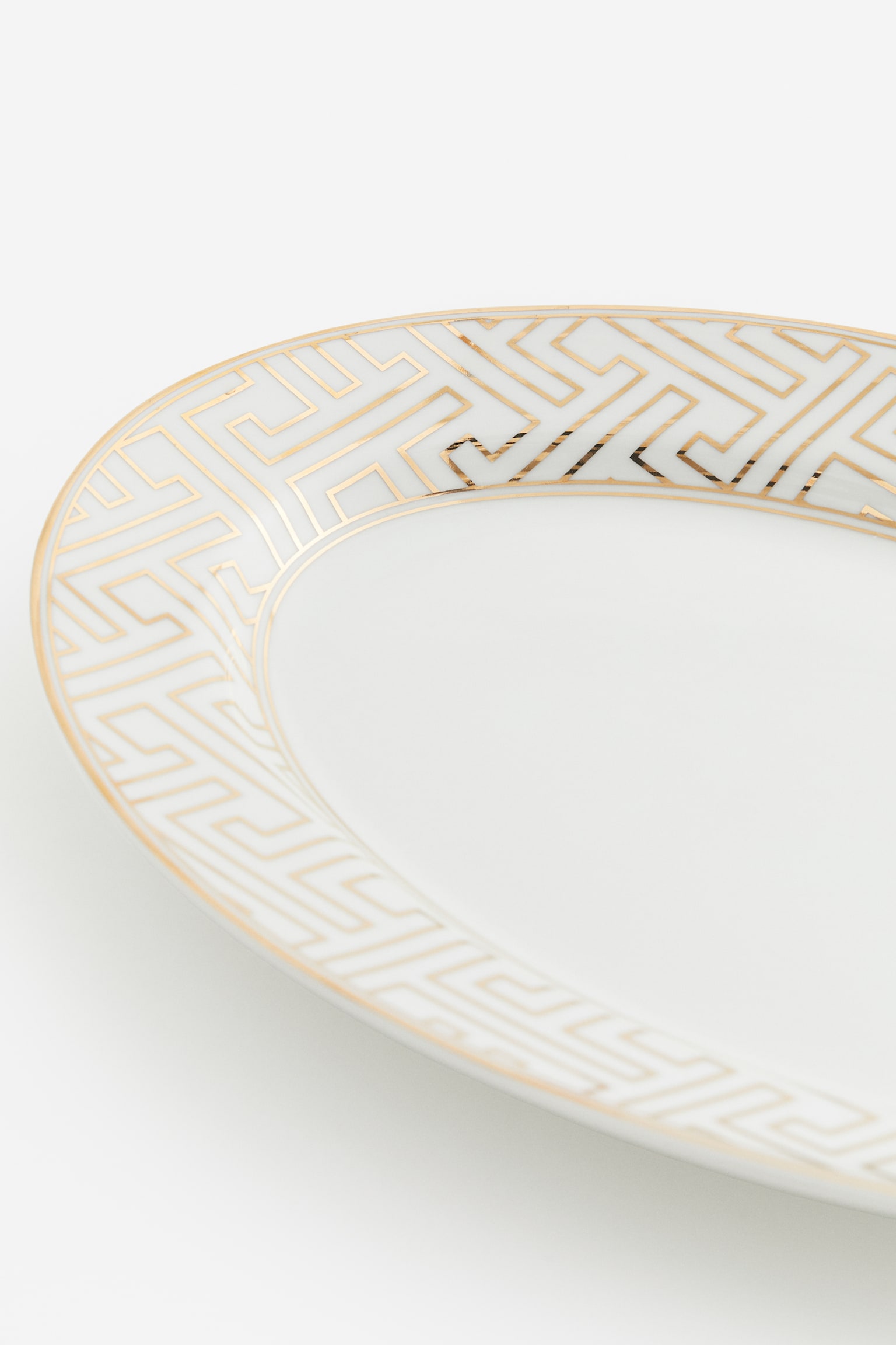 Porcelain serving plate - White/Gold-coloured - 5