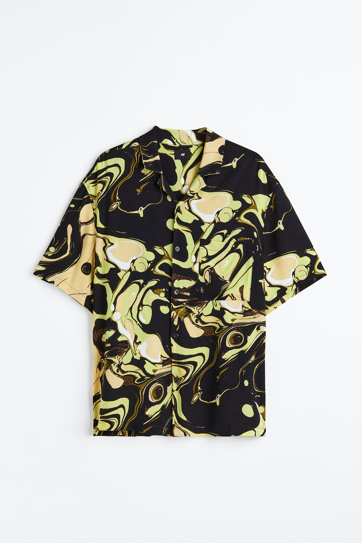 Chemise Homme Manches Courtes Col Cubain - Motif Cochon Rose - Style Décontracté Plage, Vacances