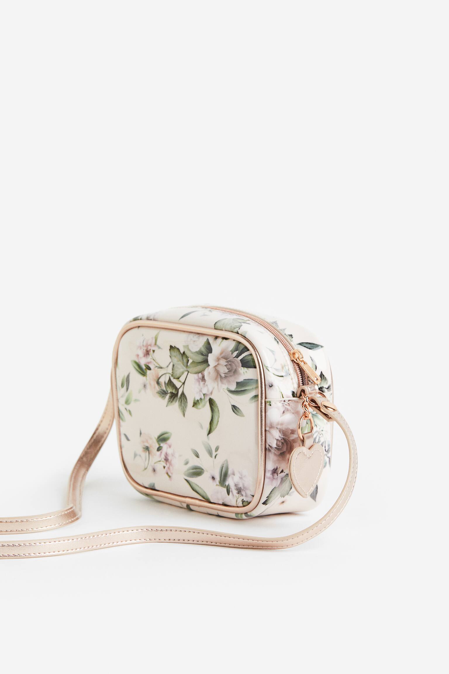 Shoulder Bag - Light beige/Floral - 2