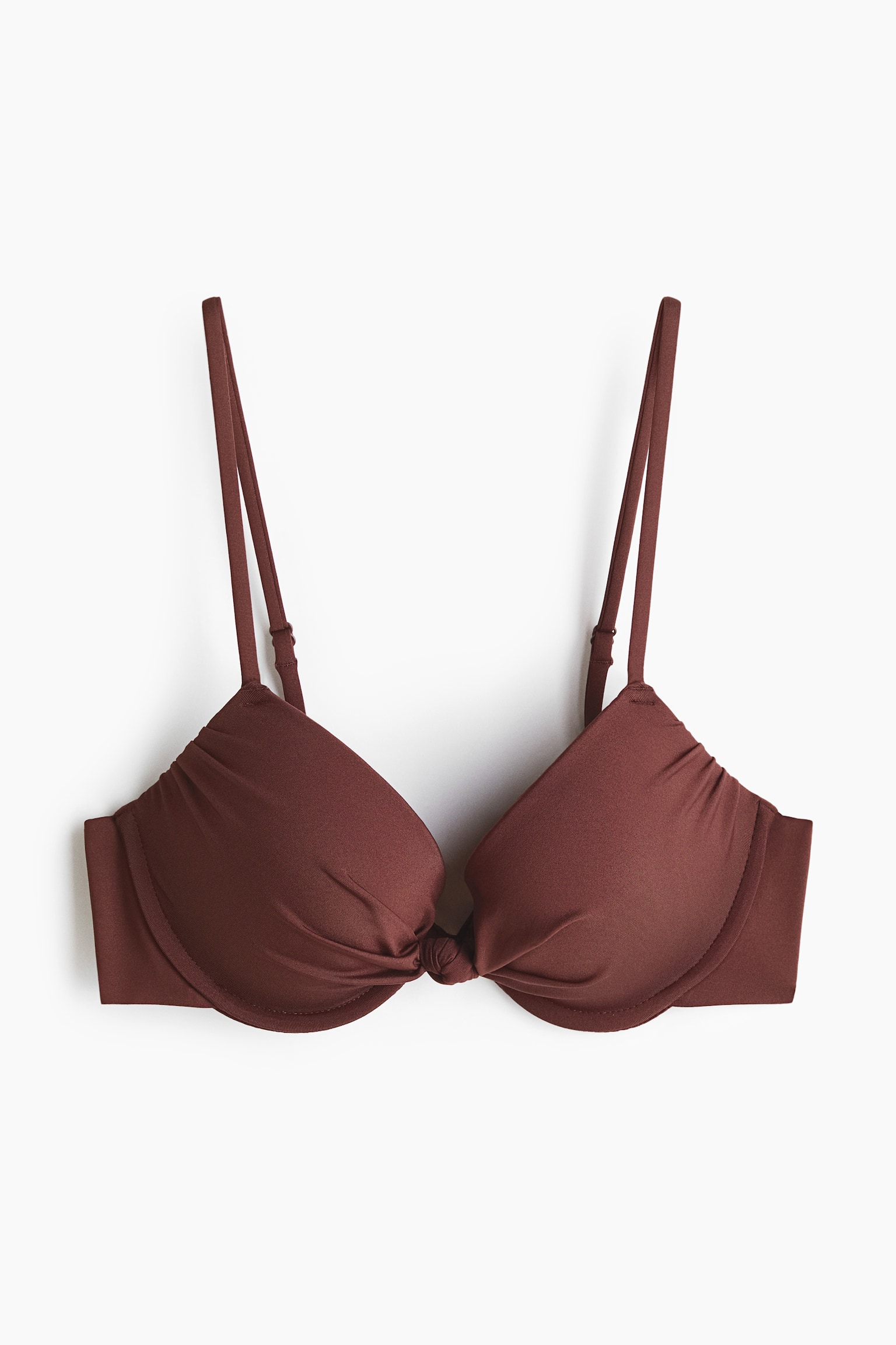Push-up bikini top-Dark brown - 2