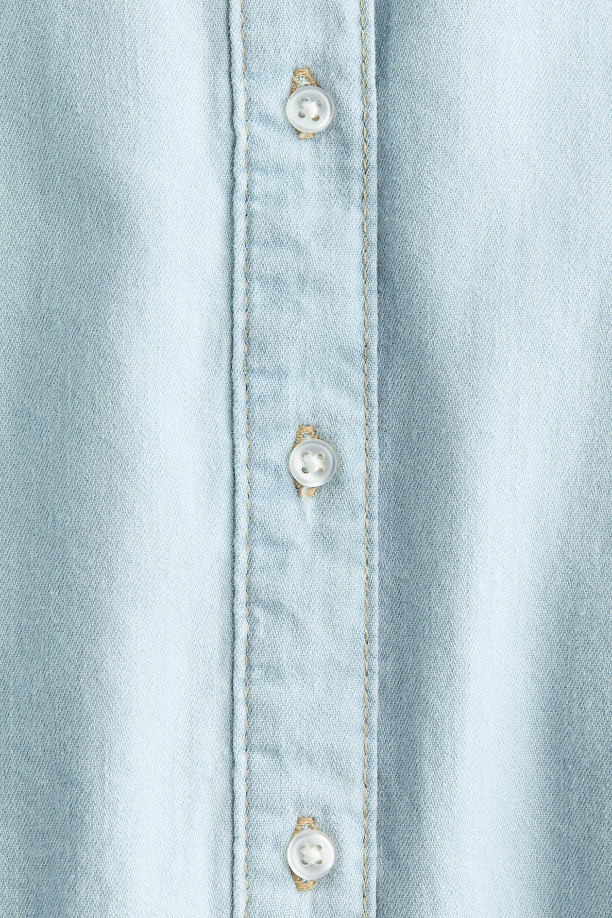 Ruffle-Trimmed Denim Blouse - image 5