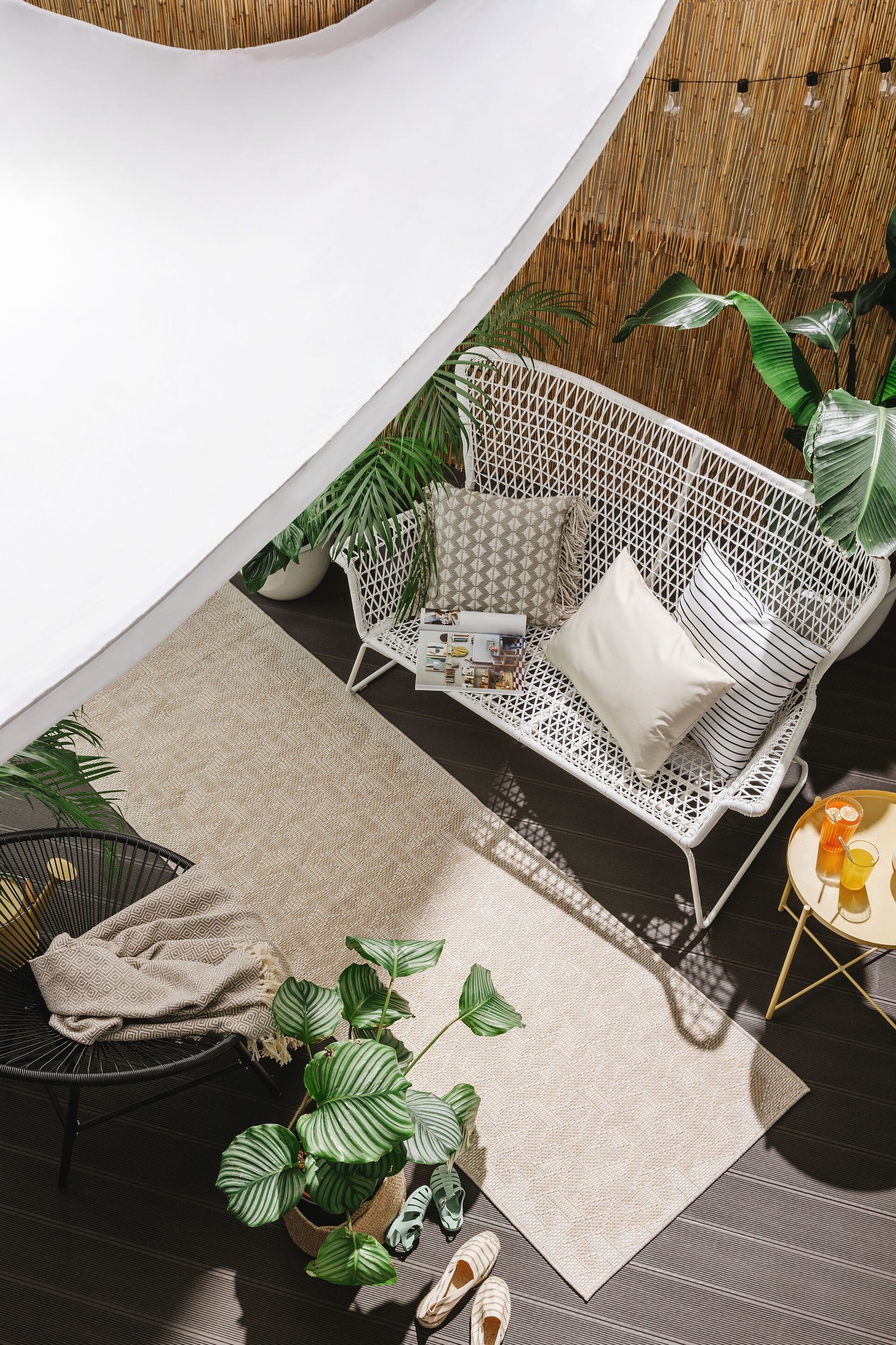 Inom- Och Utomhusmatta Lång Bronco - Creme