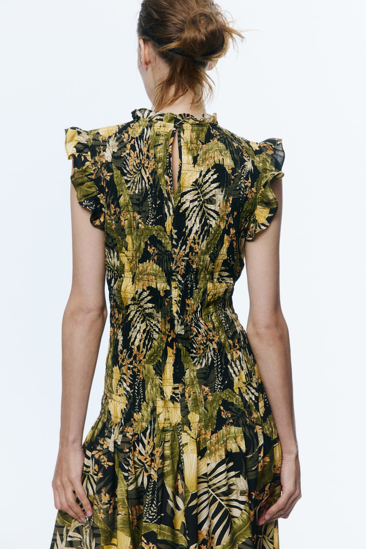 Smocked Midi Dress - image 4