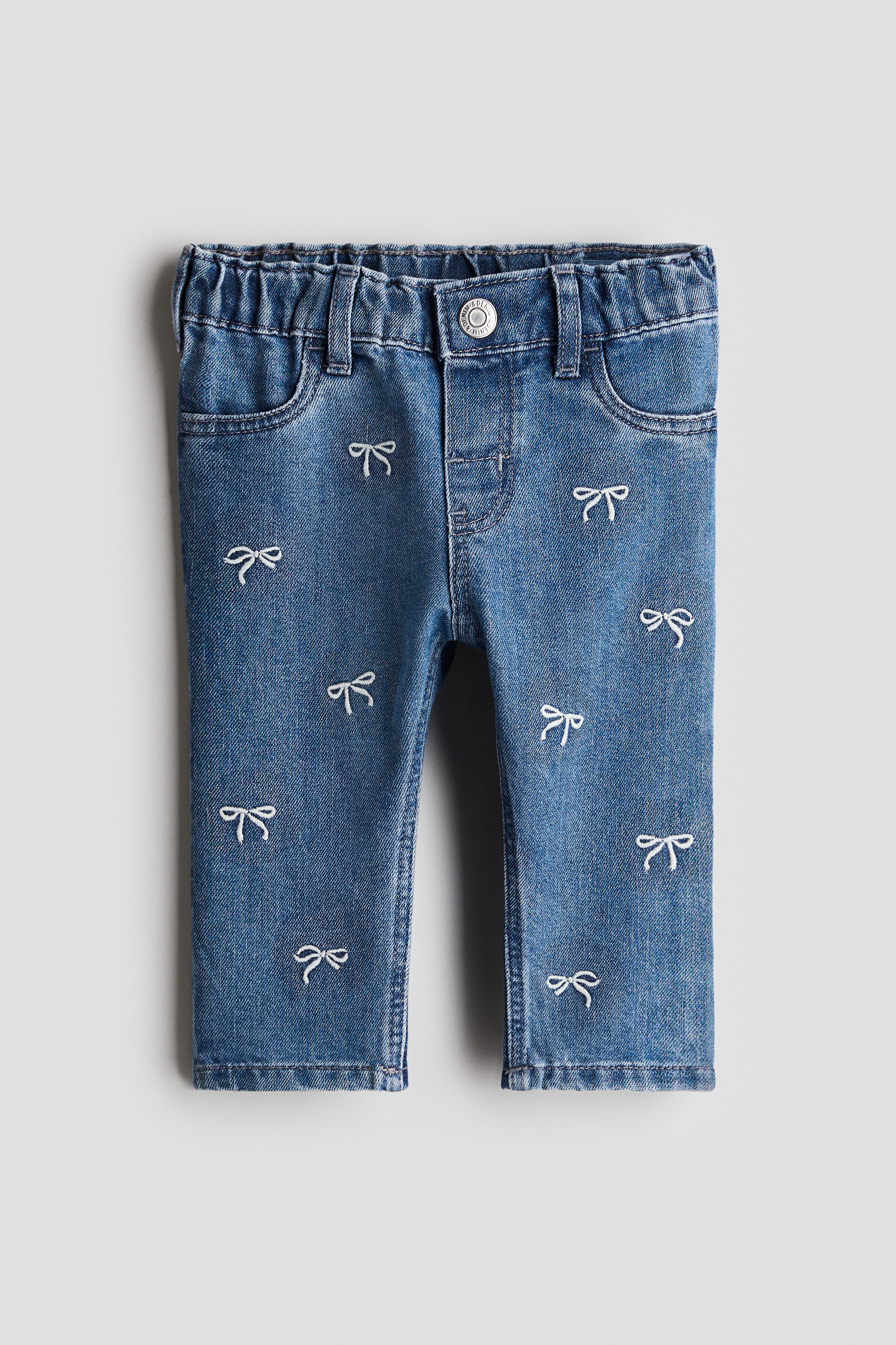 andmary Heart stitch denim navy blue Ｍ Andmary Heart stitch denim navy blue M Embroidered Heart