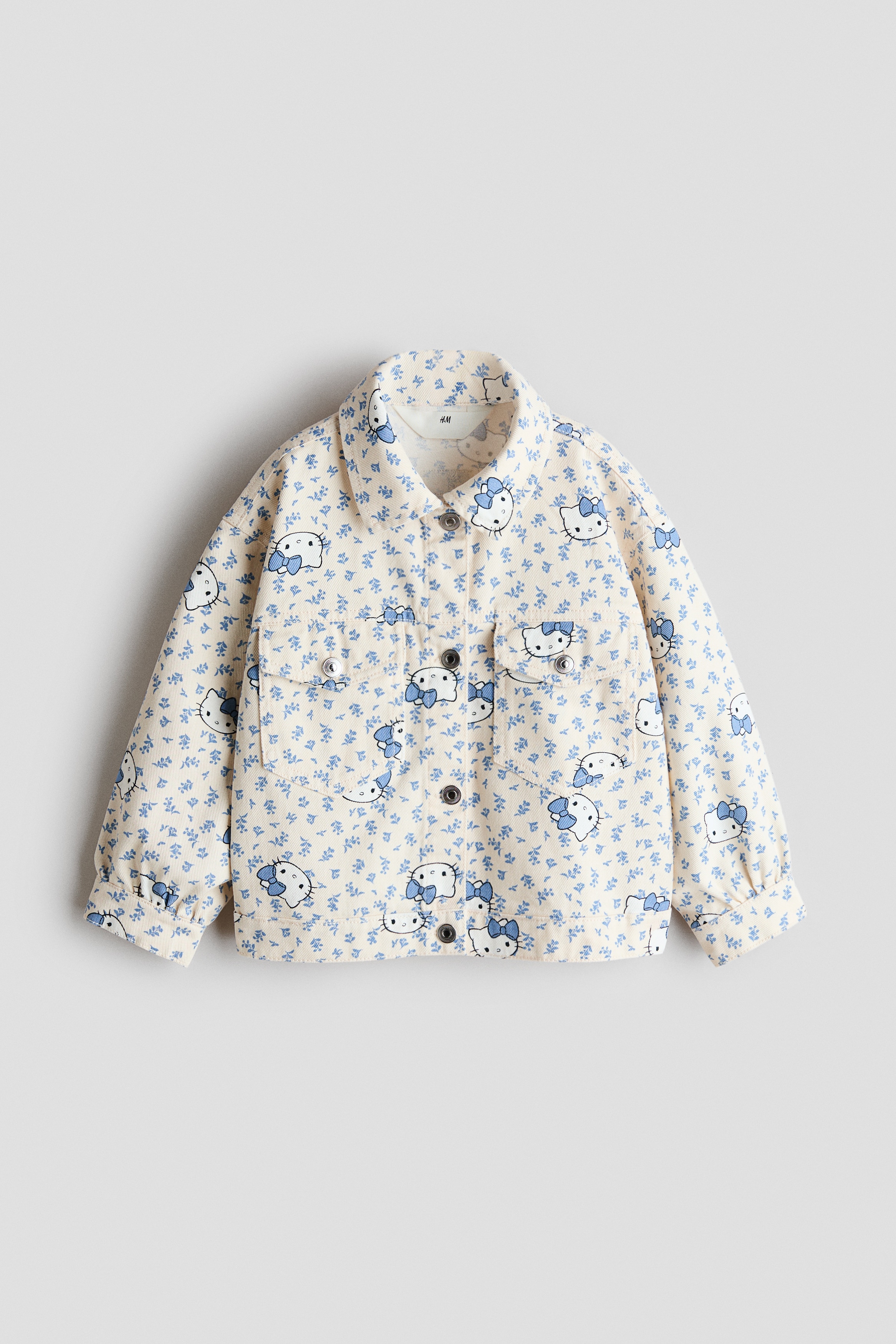 H & M - Twilljacke mit Print - Blau - Kinder