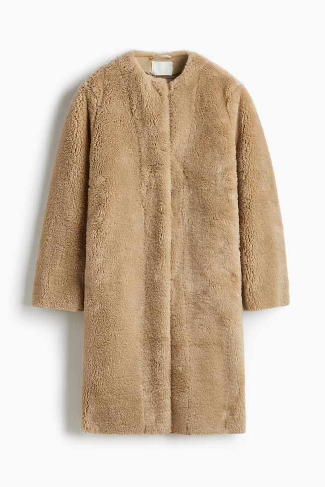 Teddy Fleece Coat - Beige - 1