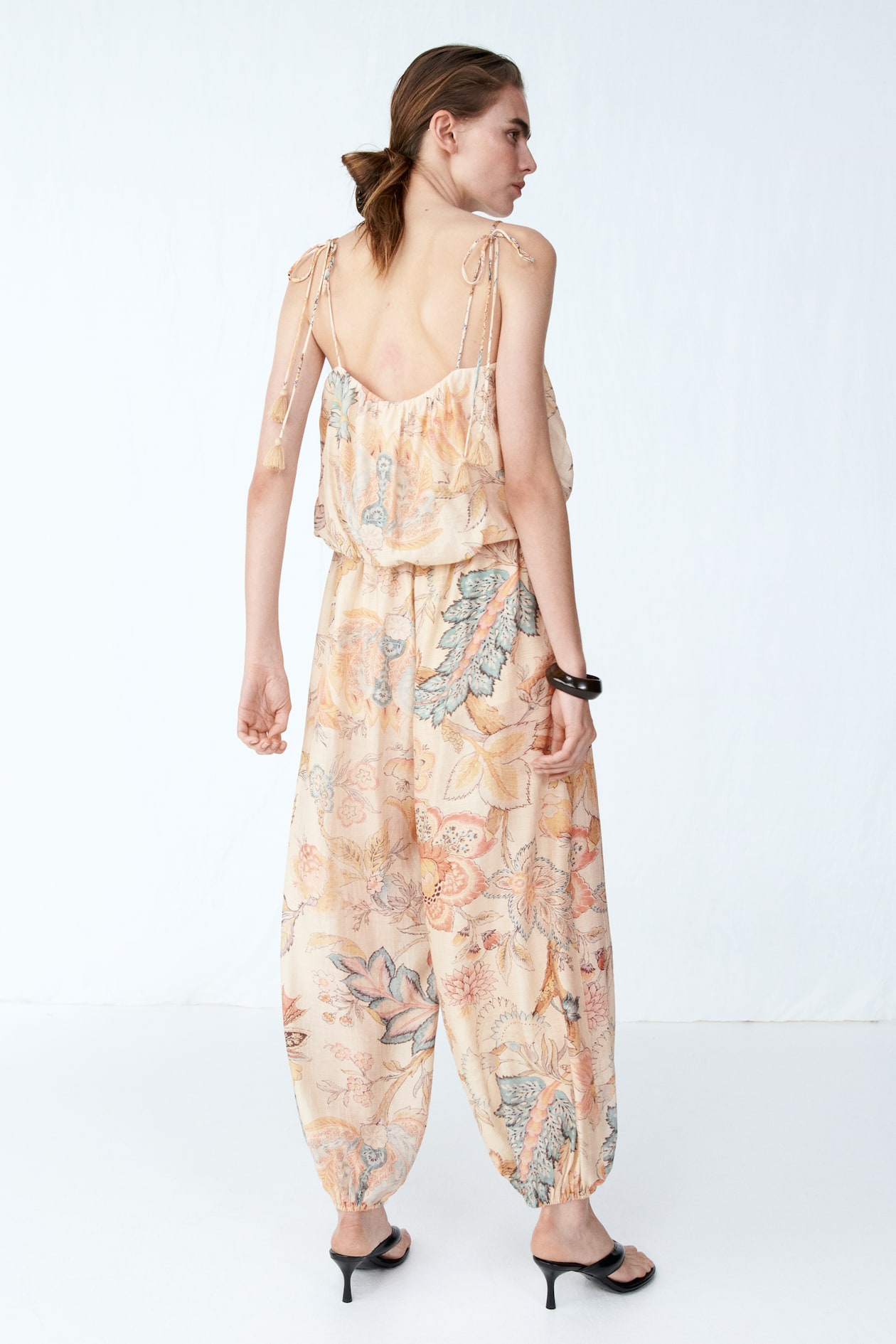 Balloon-Leg Tie-Strap Jumpsuit - image 2