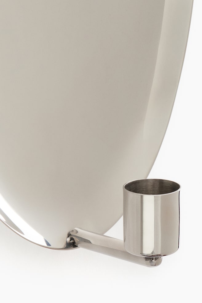 Stainless steel candle sconce - Silver-coloured - 3