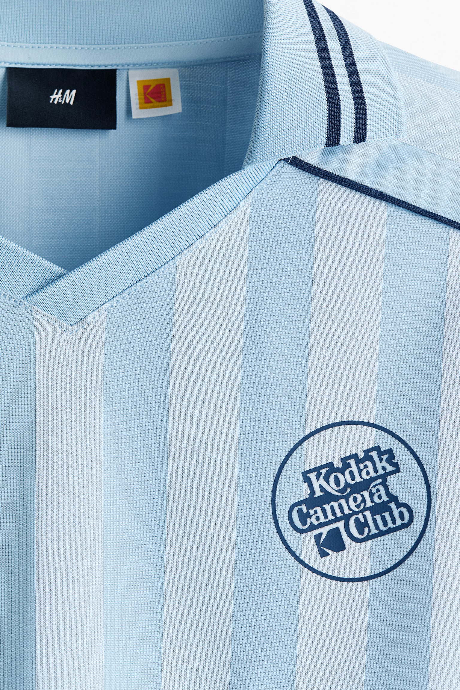 Loose Fit Printed football shirt-Light blue/Kodak - 3
