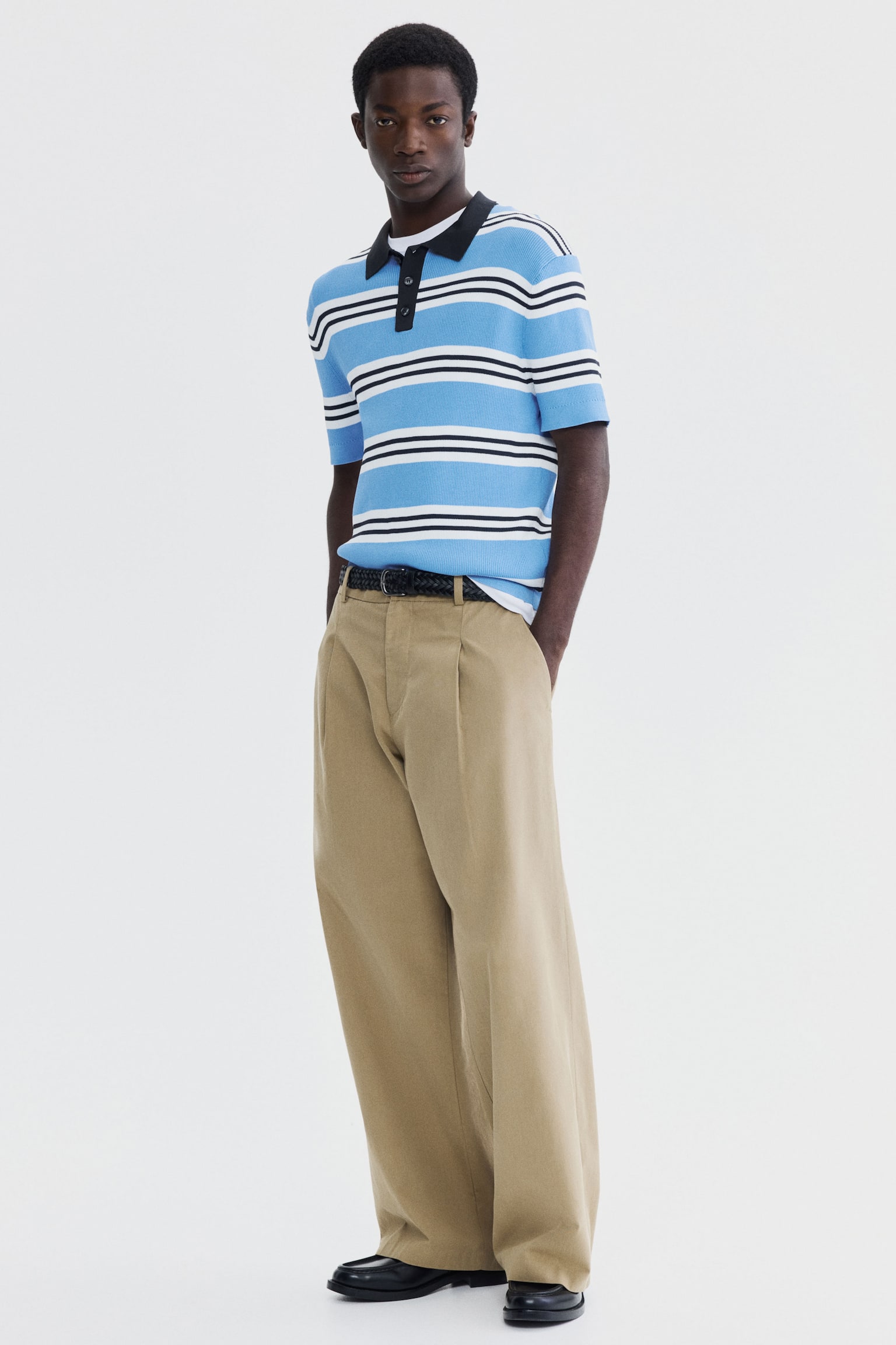 Regular Fit Polo shirt - Blue/Striped/Green/Striped - 4