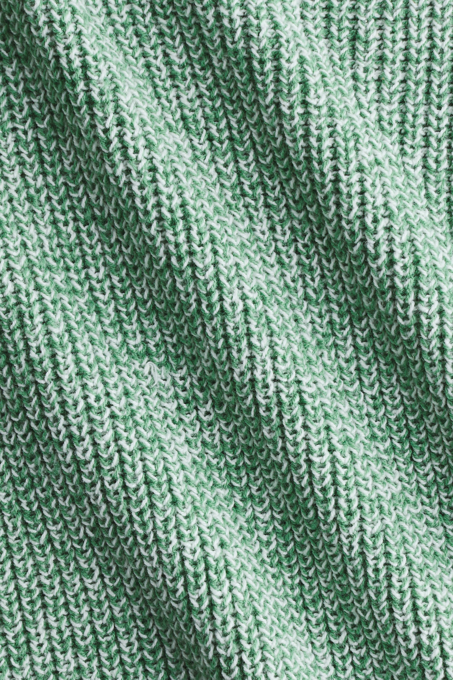 Pull à côtes anglaises - Vert chiné/Crème/bleu marine - 5