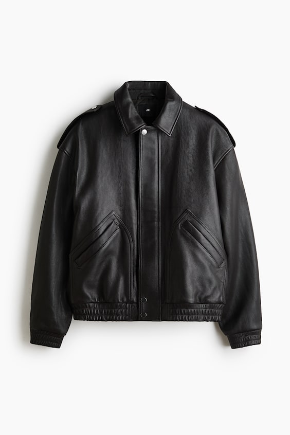 H&M Leather Blouson Jacket
