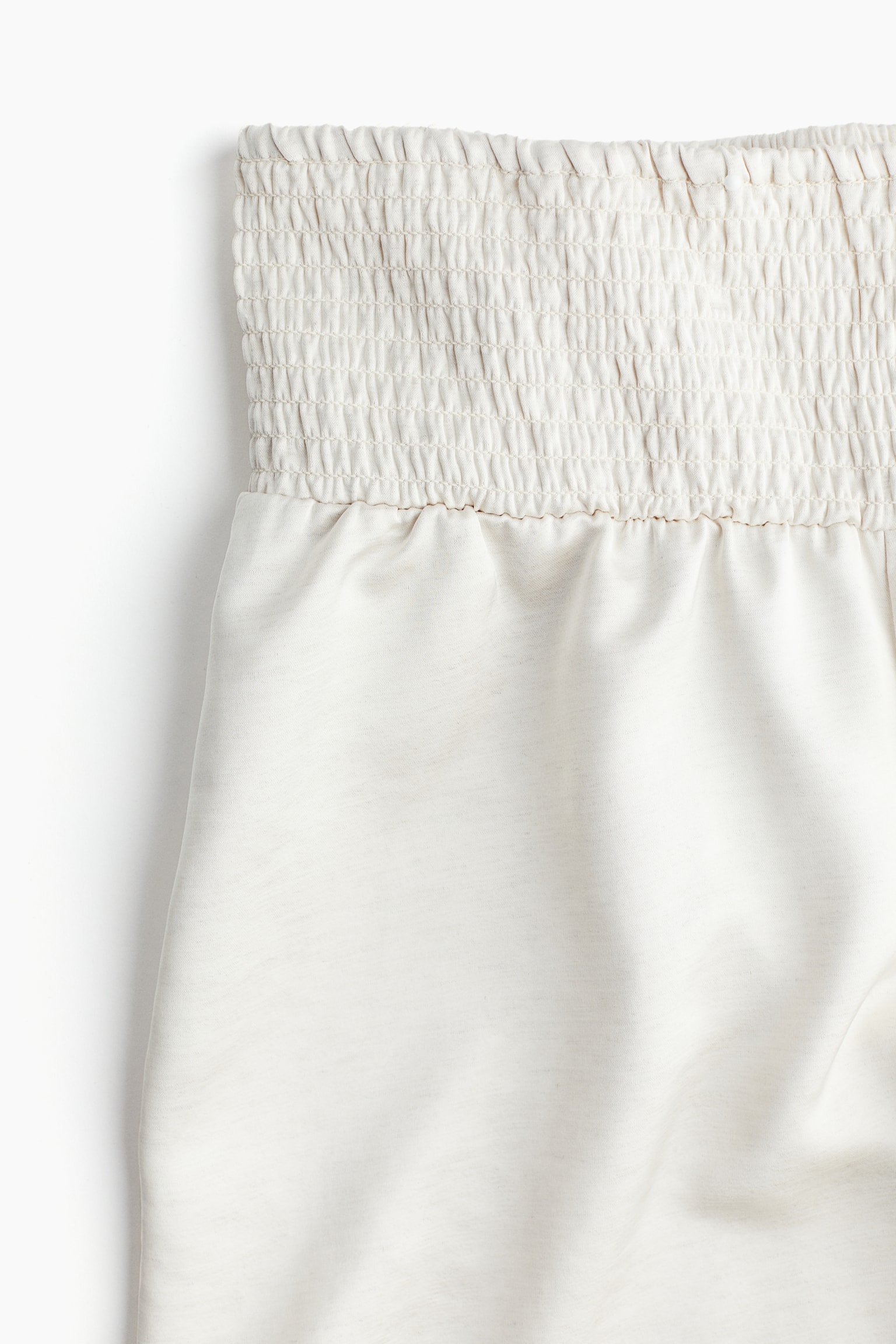 MAMA Before & After Satin Shorts - Cream/Black - 5