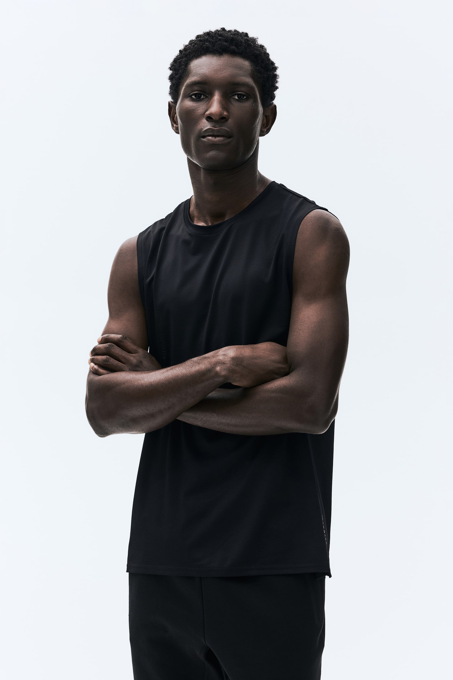 Regular Fit Sports vest top with DryMove™ - Black/Light grey - 6