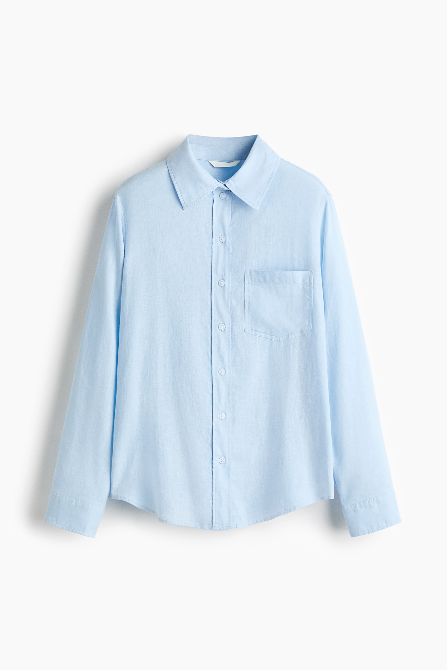 Linen-blend shirt - Light blue/White/Cream/Striped - 2