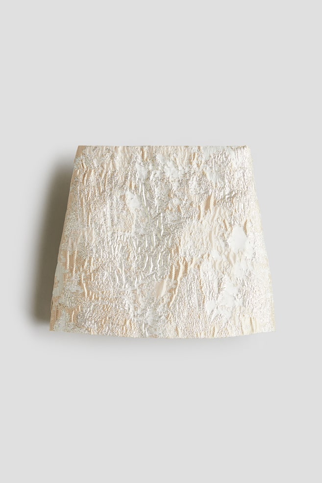Rock aus schimmerndem Jacquardstoff - Goldfarben - 1
