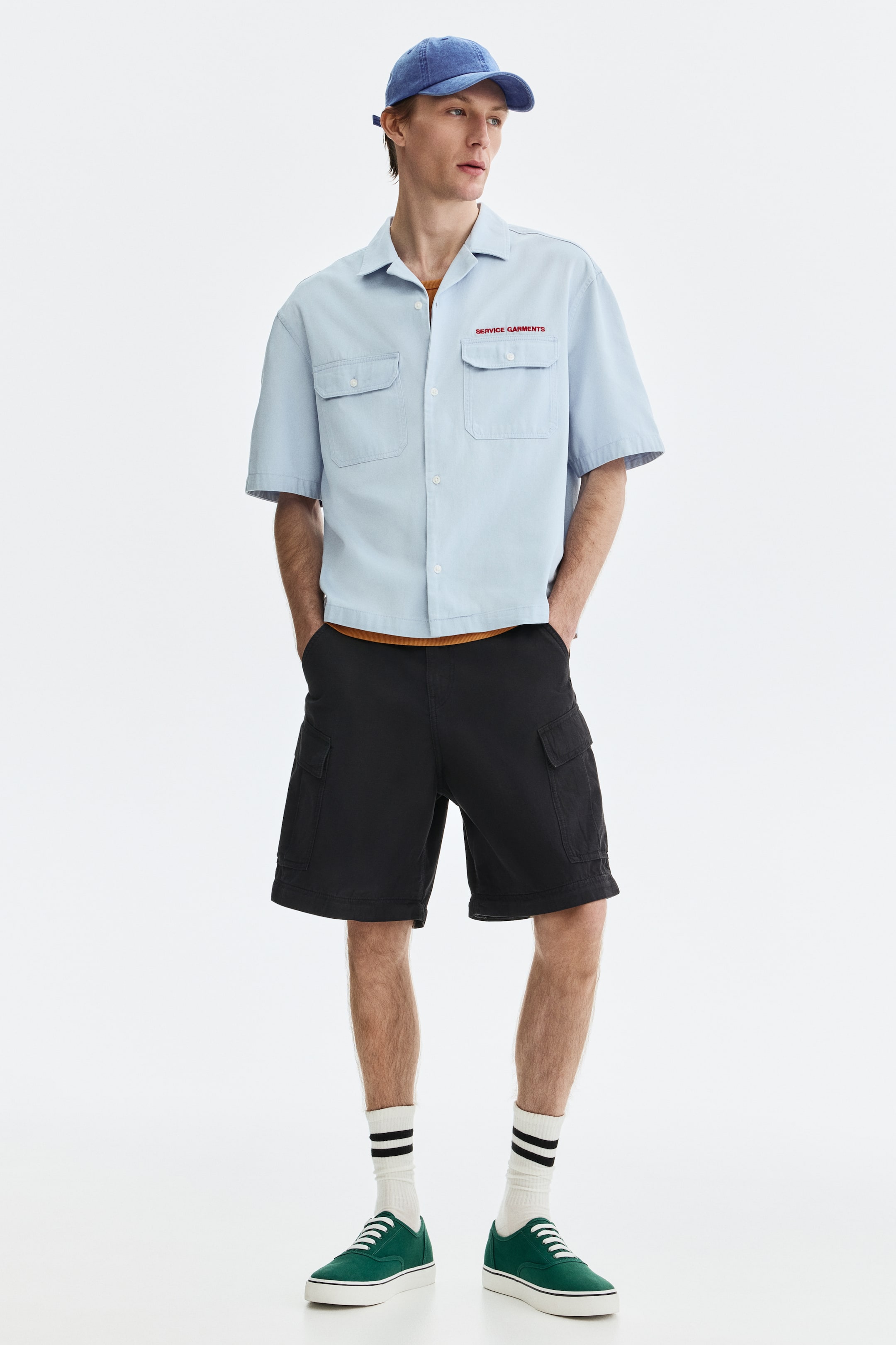 Мужские брюки H&M Loose-Fit Zip-Off Cargo Pants — фото 7