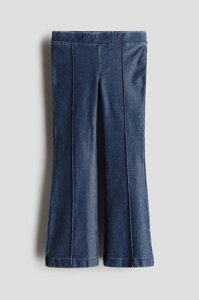 Flared Jeggings - Dark denim blue/Light gray/Dark denim blue - 1