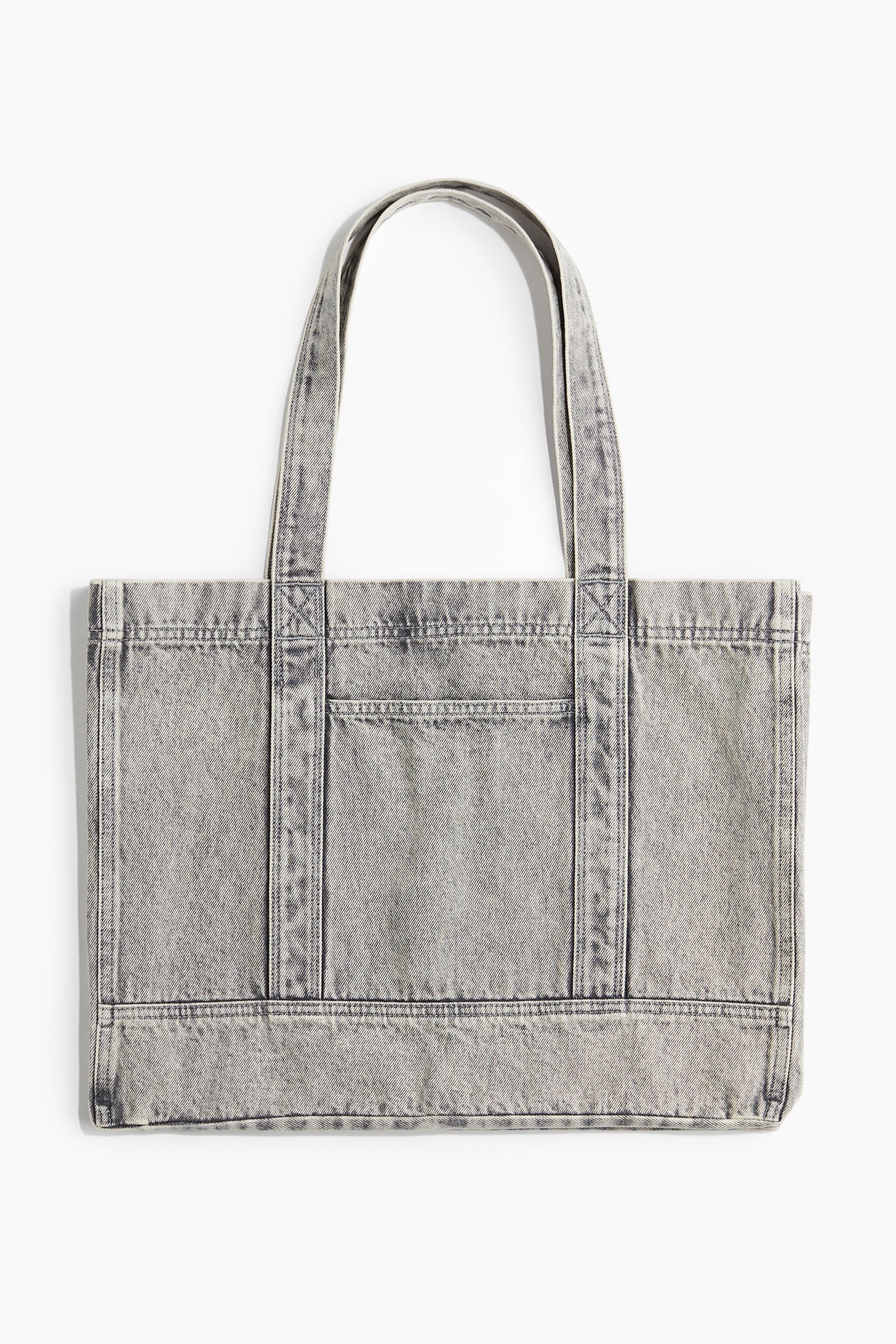 Washed-Look Denim Shopper