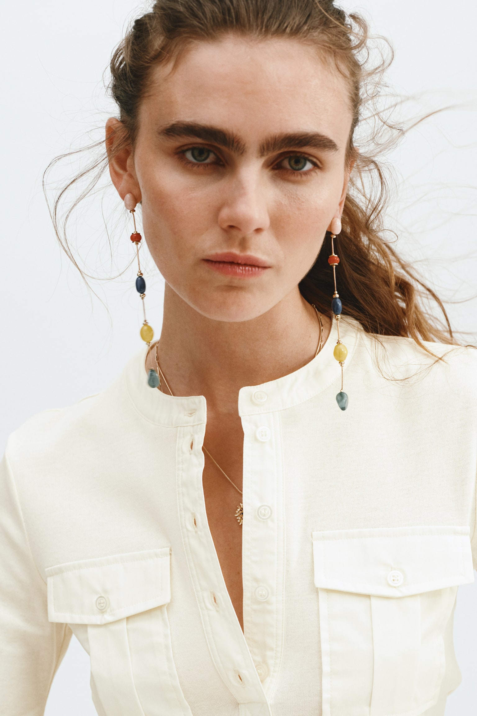 Pima cotton Henley top - Pale yellow - 7