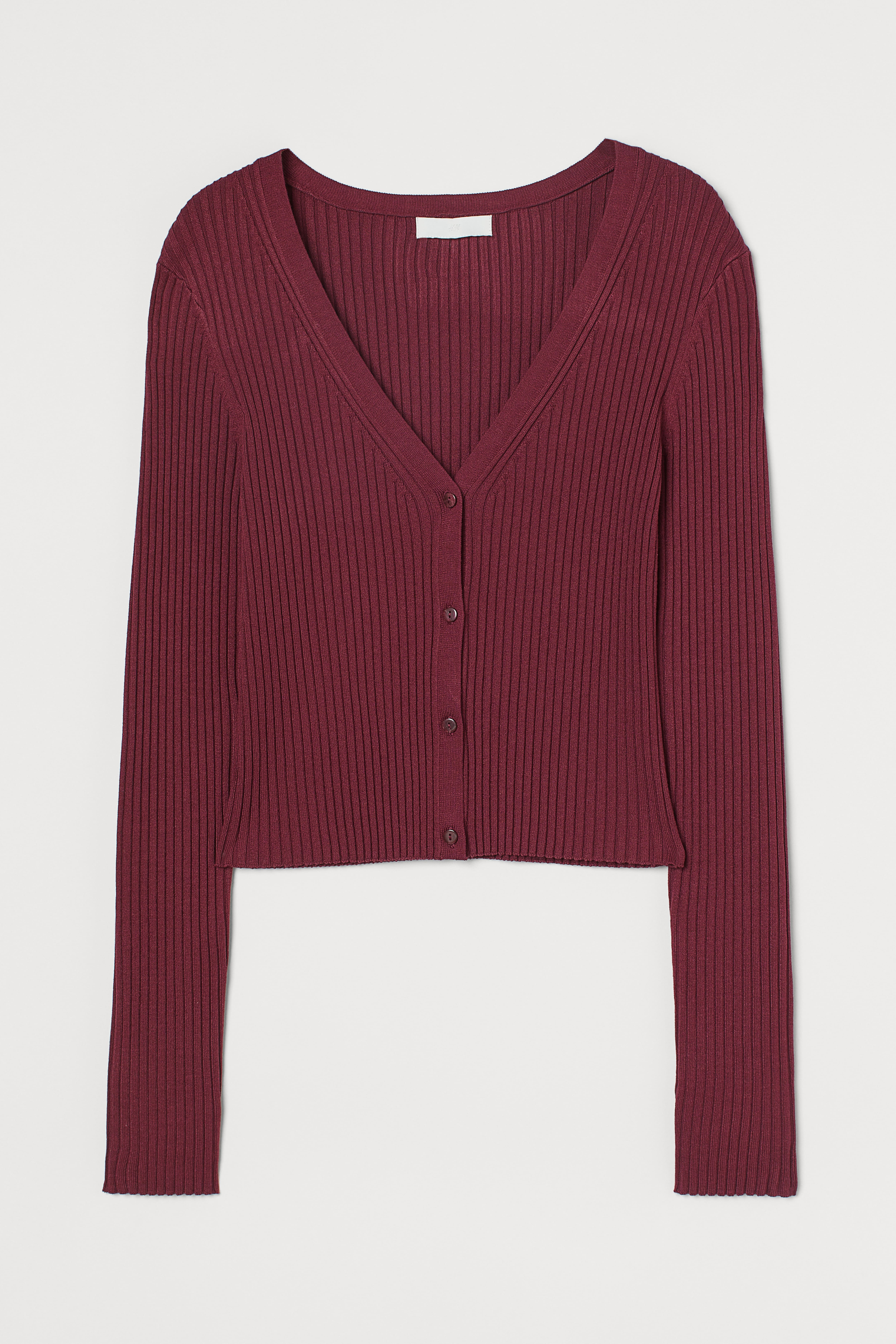 Fashion dark red cardigan womens