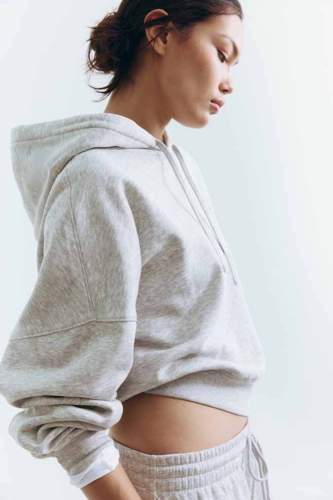 Hoodie-Light gray melange - 4